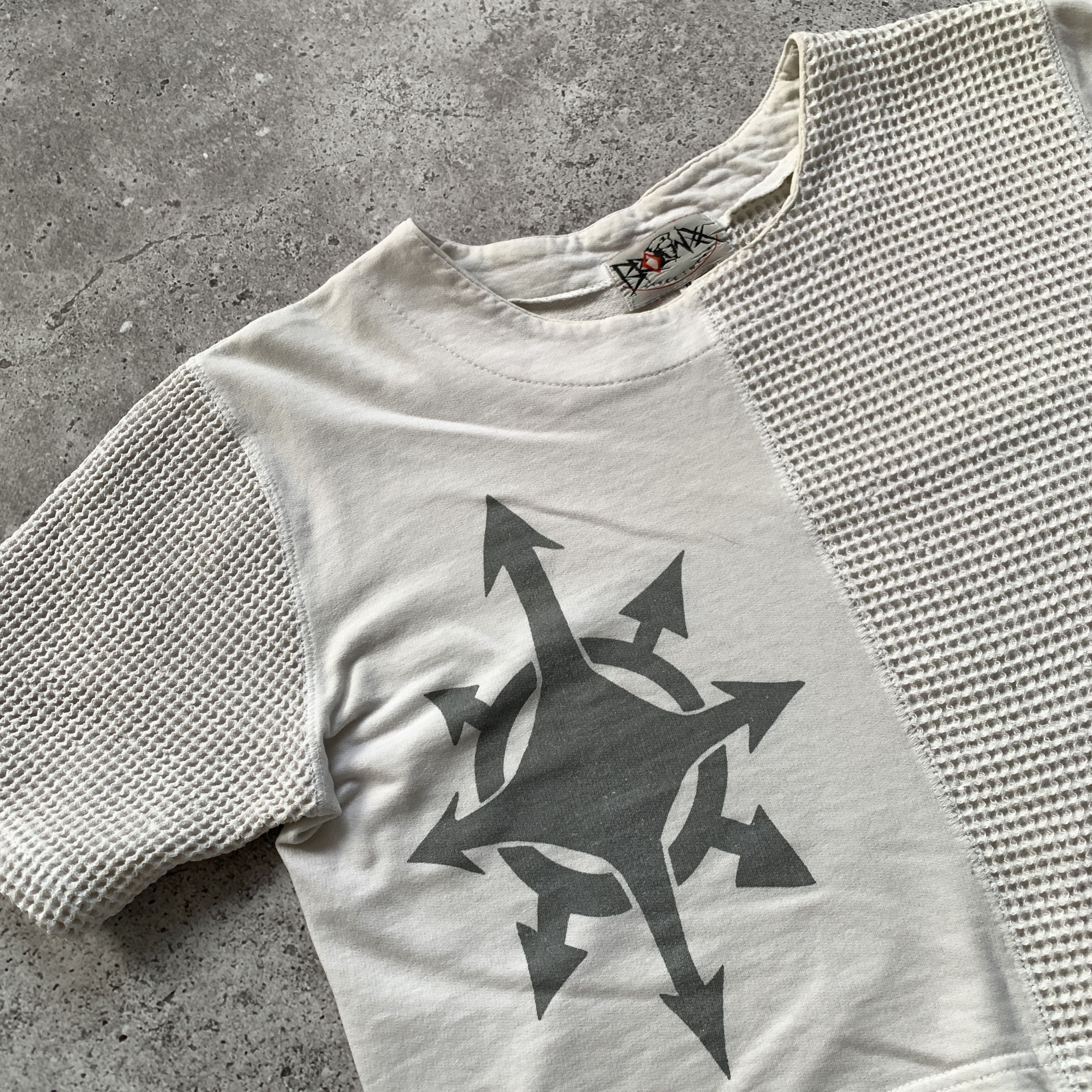 Japanese Brand Vintage Avantgarde Tribal Japanese White Crop Top Tee Shirt Size M / US 6-8 / IT 42-44 - 3 Thumbnail
