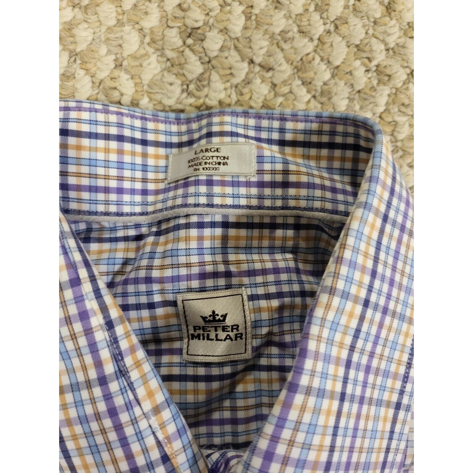 Peter Millar Peter Millar Button Down Dress Shirt Mens SIZE Large Size US L / EU 52-54 / 3 - 3 Thumbnail