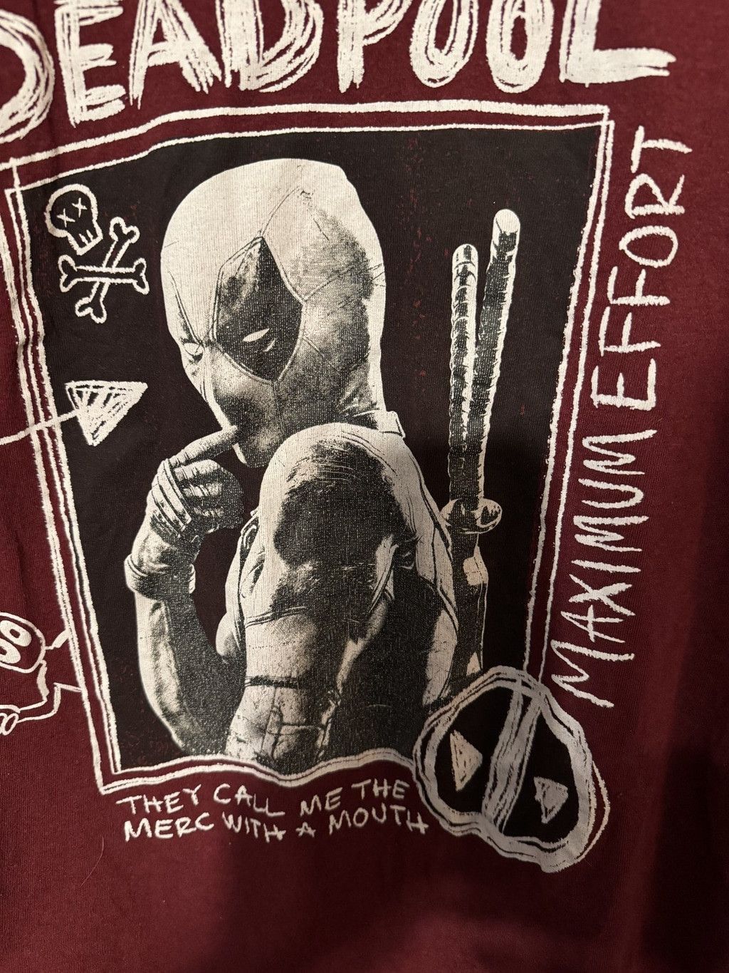 Marvel Comics Deadpool Marvel Short Sleeve Tee shirt Men's Sz L Red marvel Size US L / EU 52-54 / 3 - 3 Thumbnail