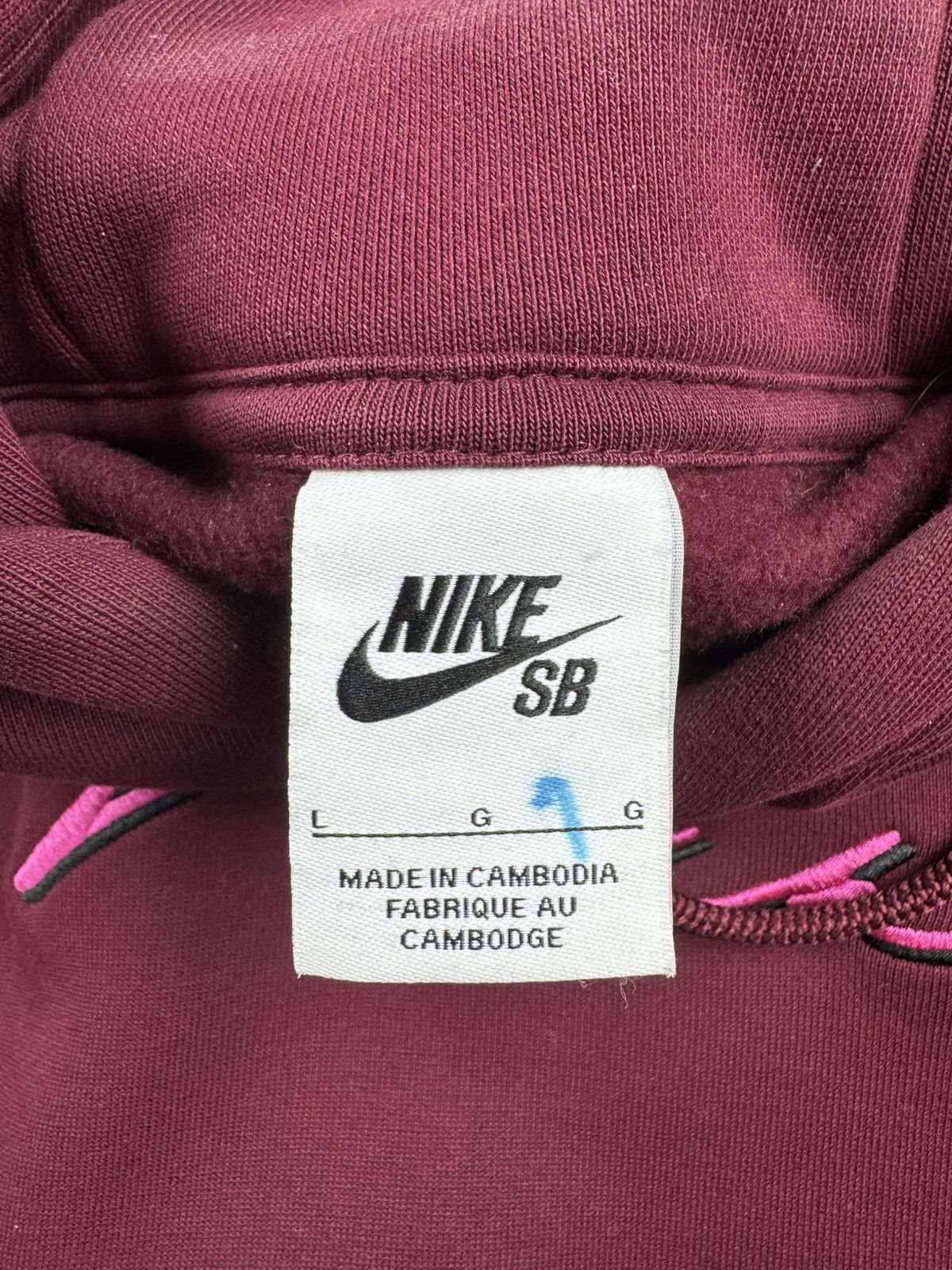 Nike SB Nike SB Fleece Skate Rap Swoosh Cherry Basic Dense Hoodie Pullover Sweatshirt Size US L / EU 52-54 / 3 - 9 Thumbnail