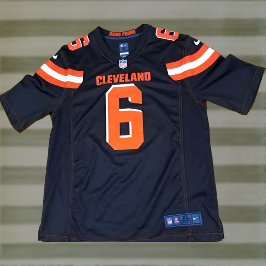 Nike Nike Cleveland Browns Baker Mayfield Printed On Field Dawg Pound Home Jersey XL Sweatshirt Brown Pullover Men Mens Sports Jersey Size US XL / EU 56 / 4 - 1 Thumbnail