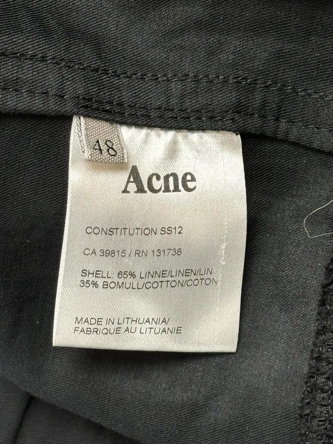 Acne Studios SS2012 Acne Studios Black Constitution Linen Jacket Size US M / EU 48-50 / 2 - 11 Thumbnail