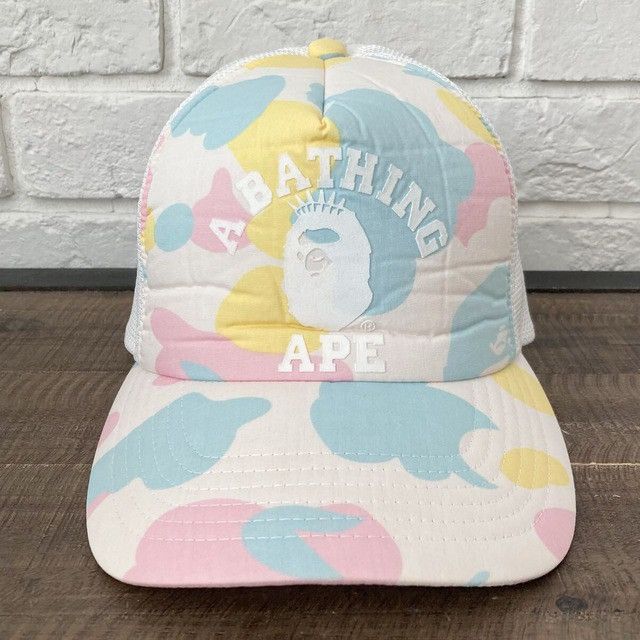 Bape BAPE NYC LOGO candy camo trucker hat cap NIGO multi camo APE Size ONE SIZE - 1 Thumbnail