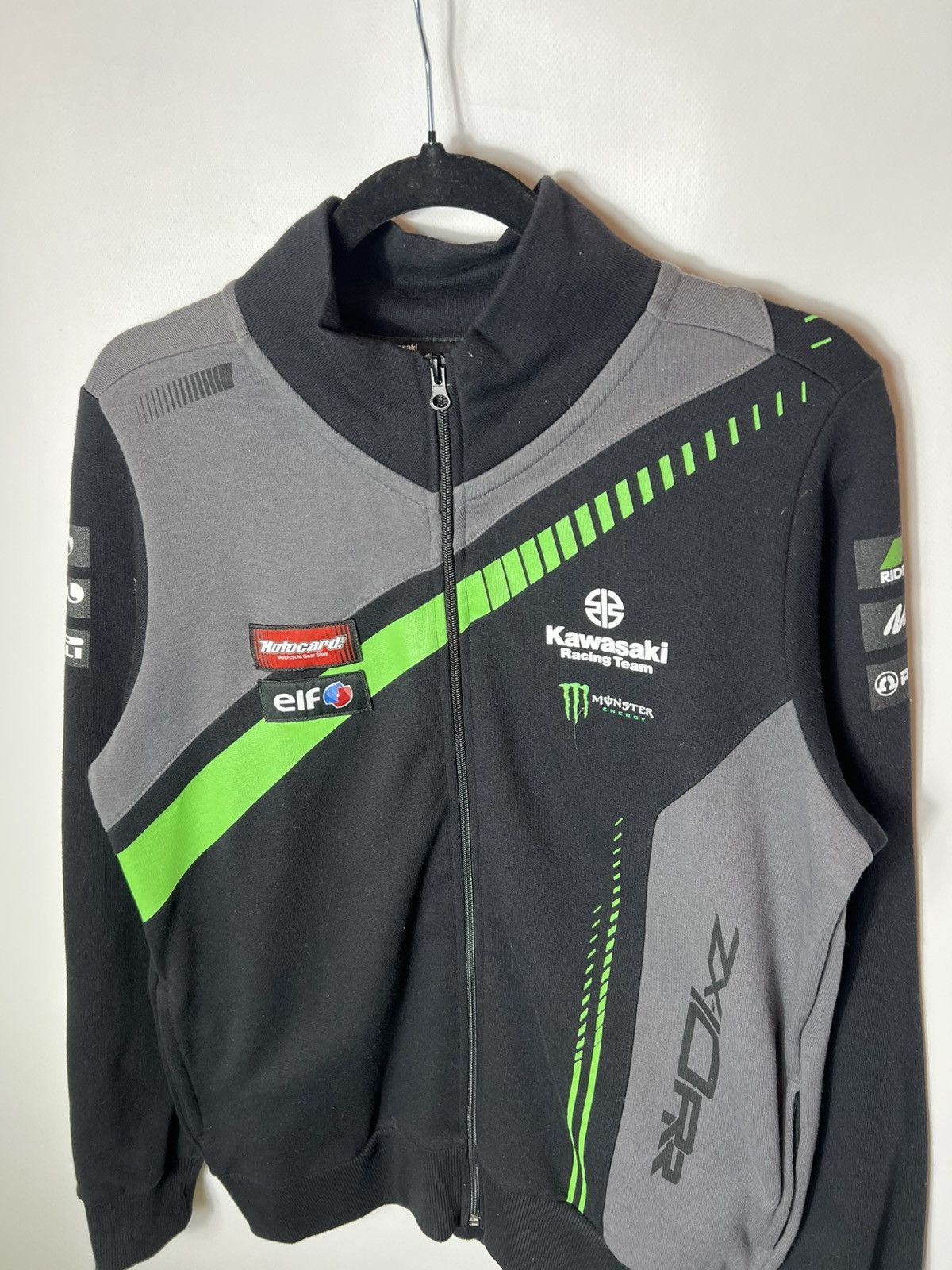 Vintage Kawasaki Racing Team Black Monster Energy Ninja Track Jacket Size US L / EU 52-54 / 3 - 2 Thumbnail