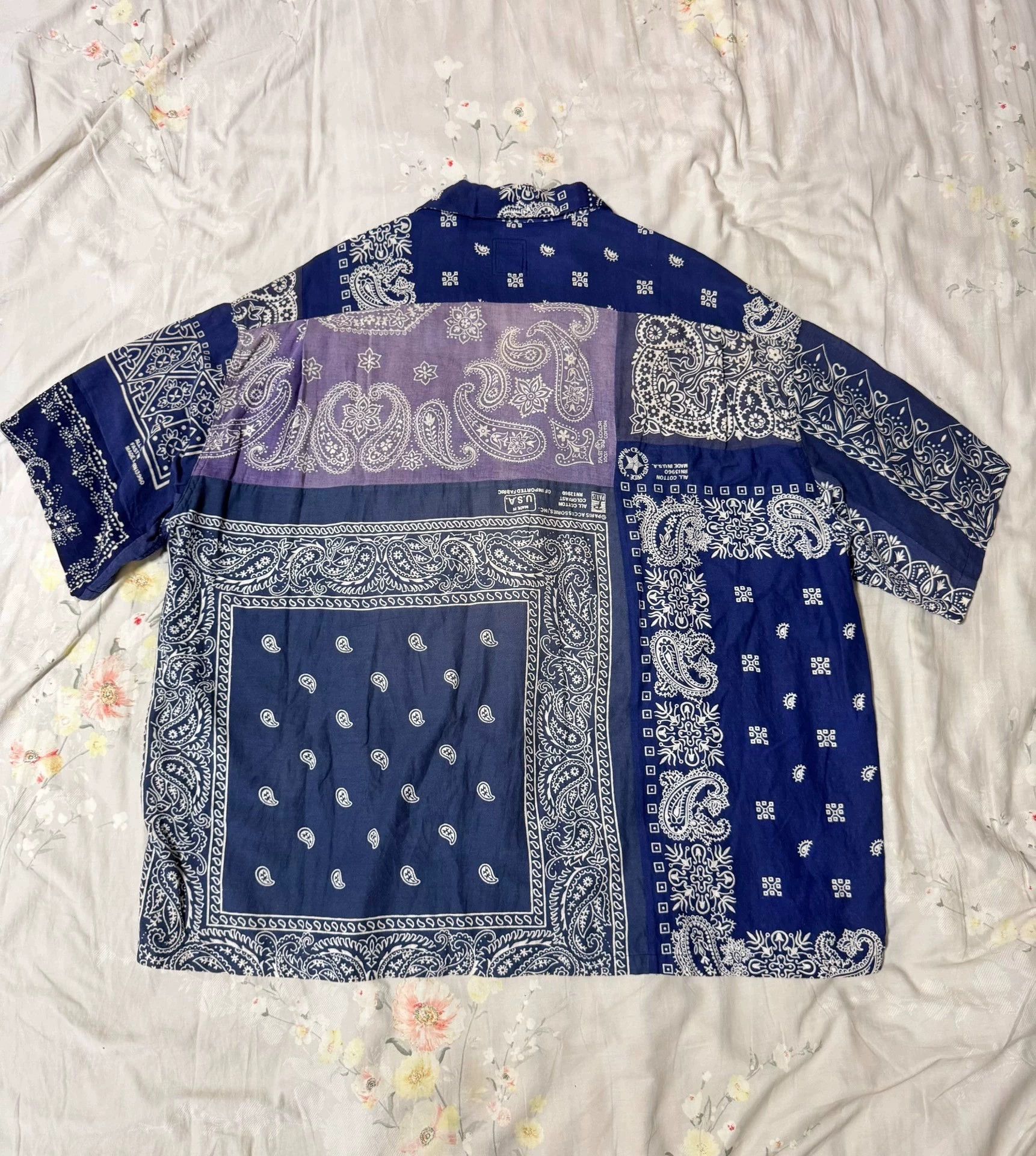 Visvim visvim 21ss ict wallis kofu shirt mud-dyed kente floral blue M Size US M / EU 48-50 / 2 - 2 Thumbnail