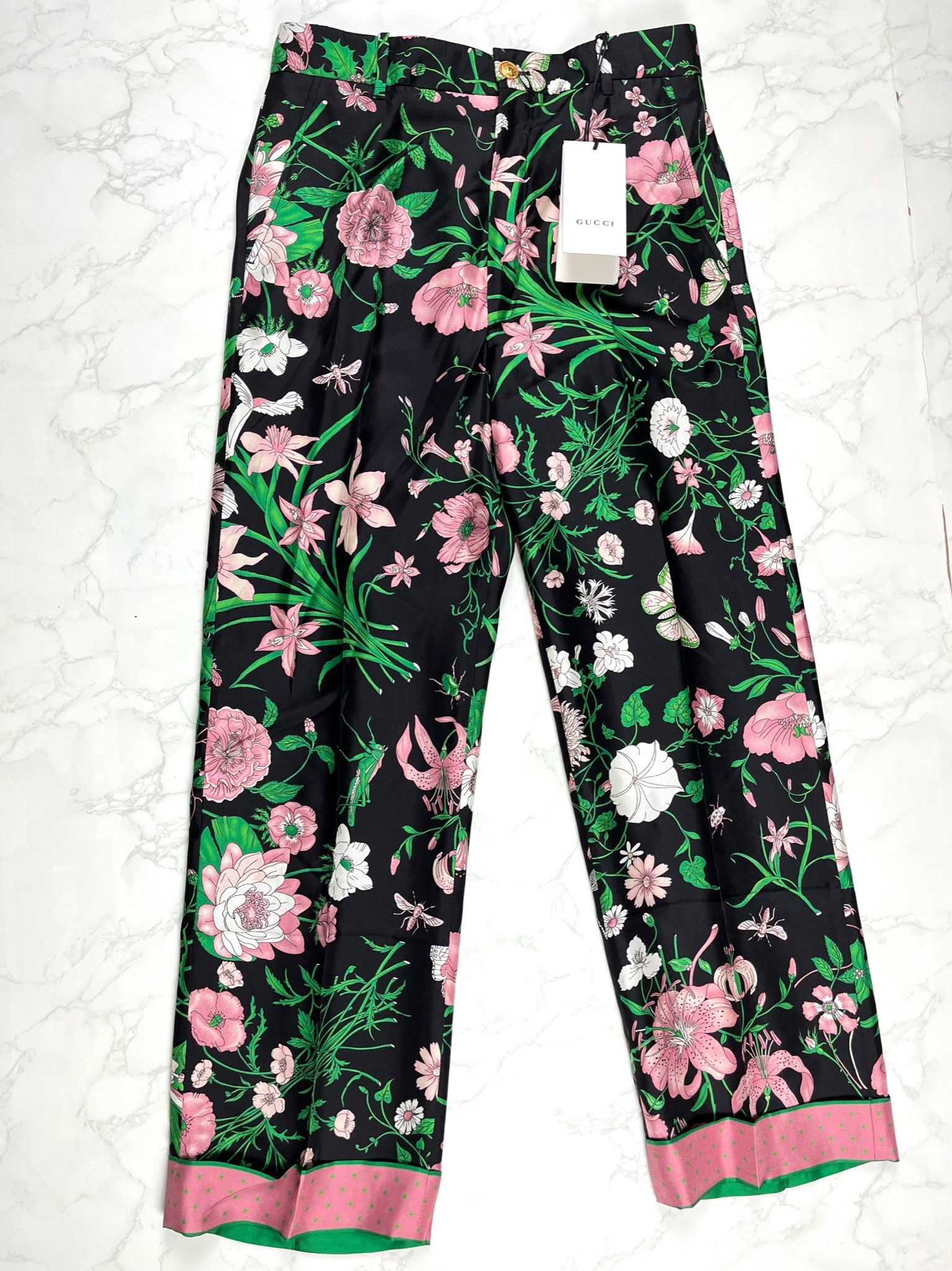 Gucci 🔥75% OFF🔥 [SALE] Gucci Floral Print Silk Palazzo Pants Size 28" / US 6 / IT 42 - 11 Thumbnail