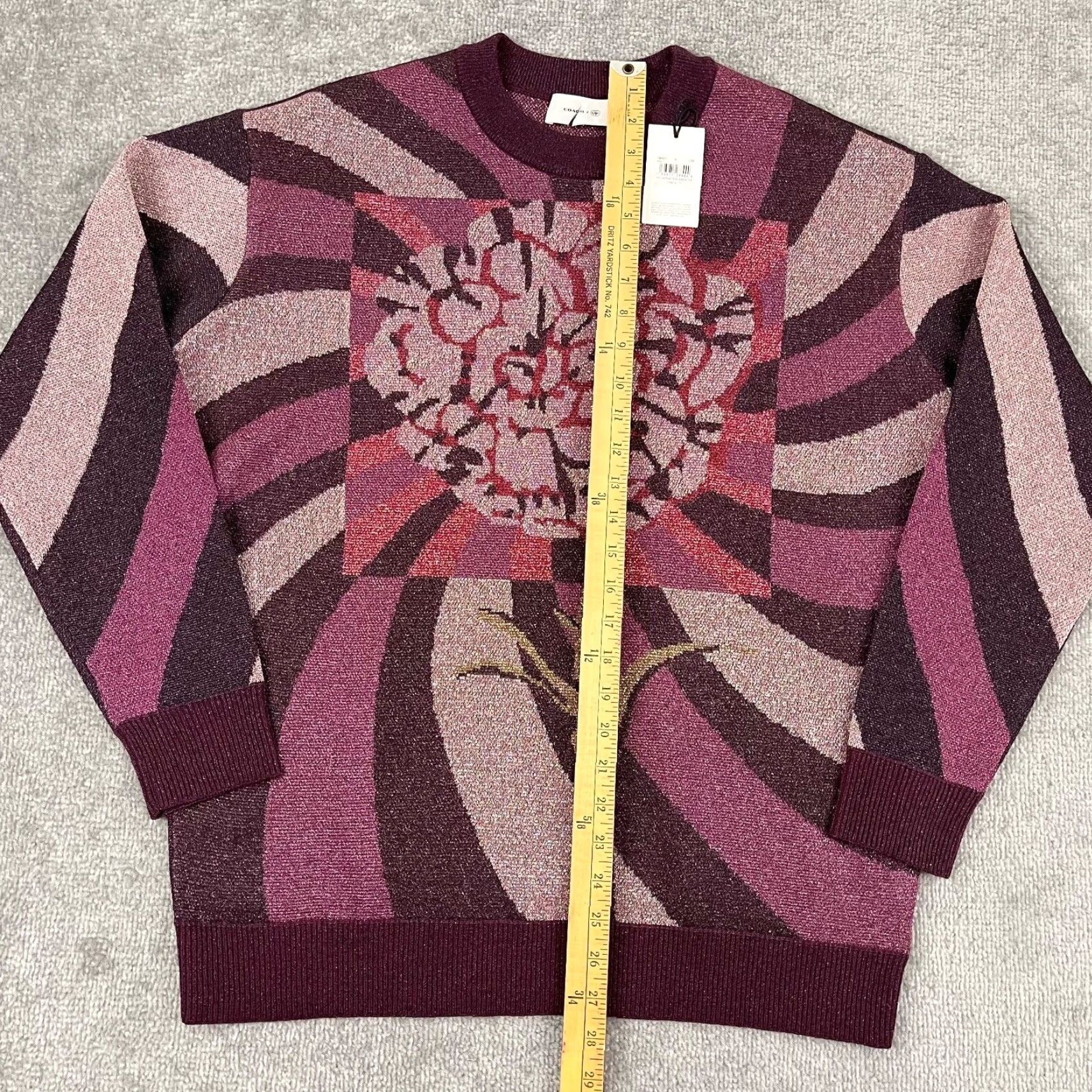 Coach COACH Sweater Womens Small Kaffe Fassett Carnation Print Crewneck Oversized NEW Size S / US 4 / IT 40 - 4 Thumbnail