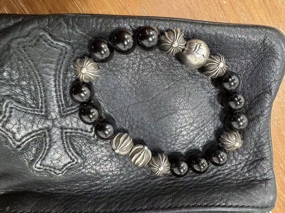 Chrome Hearts Chrome Hearts Black Onyx Pearls 925 Sliver 10mm Size ONE SIZE - 8 Thumbnail