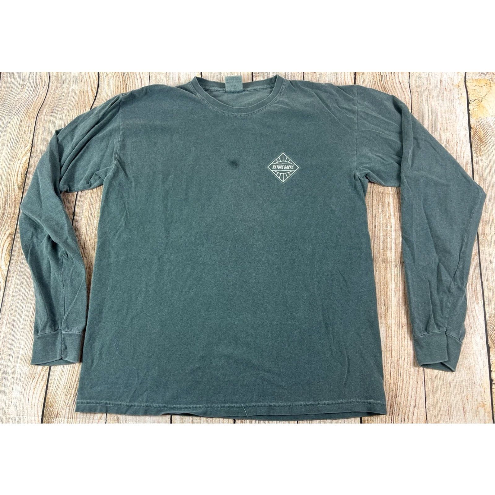 Comfort Colors Nature Shirt Long Sleeve Green Large Men Regular T-Shirt Graphic Print Comfort Colors Green Colorful Size US L / EU 52-54 / 3 - 2 Thumbnail