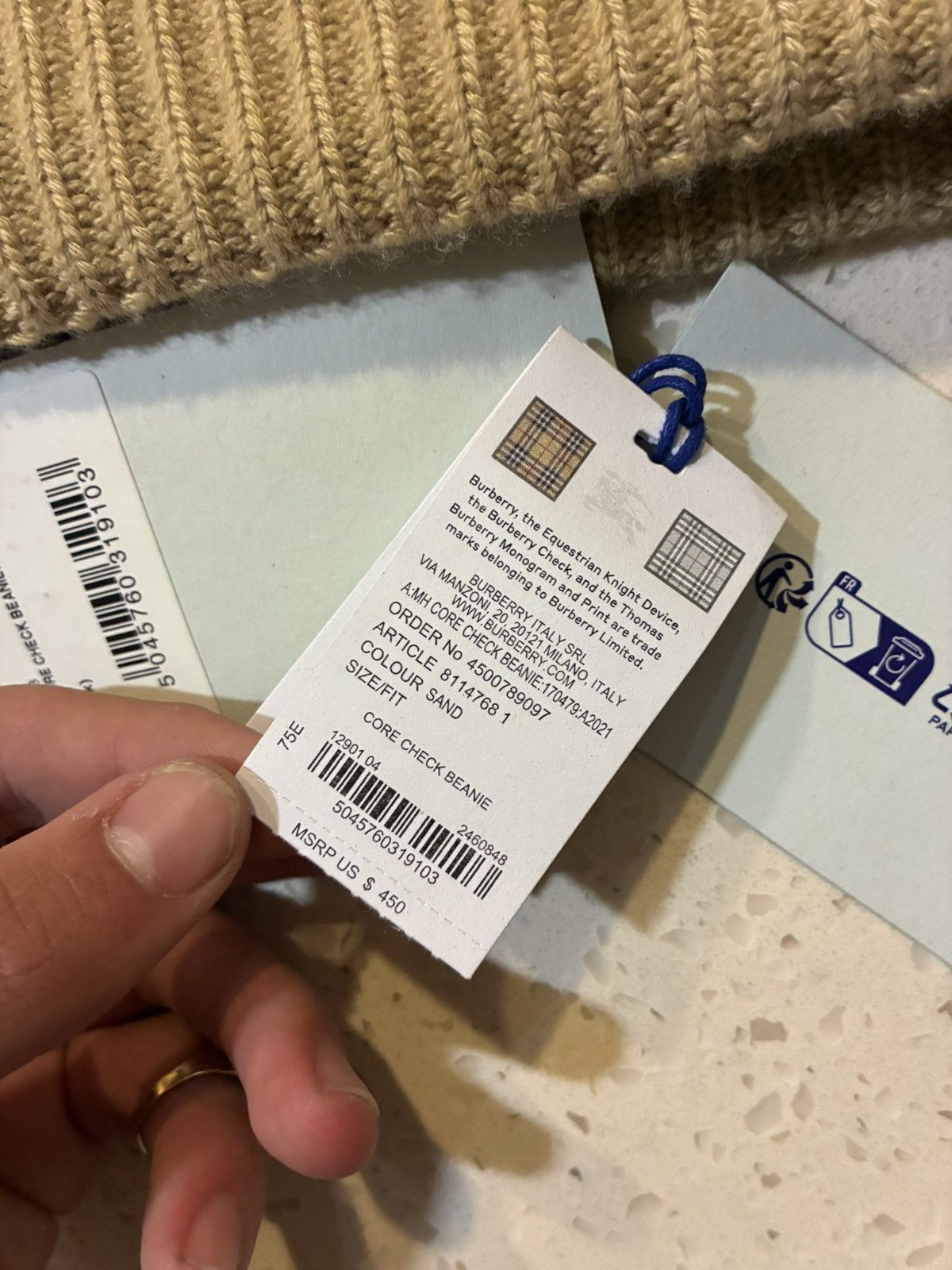 Burberry Burberry check beanie Size ONE SIZE - 3 Thumbnail