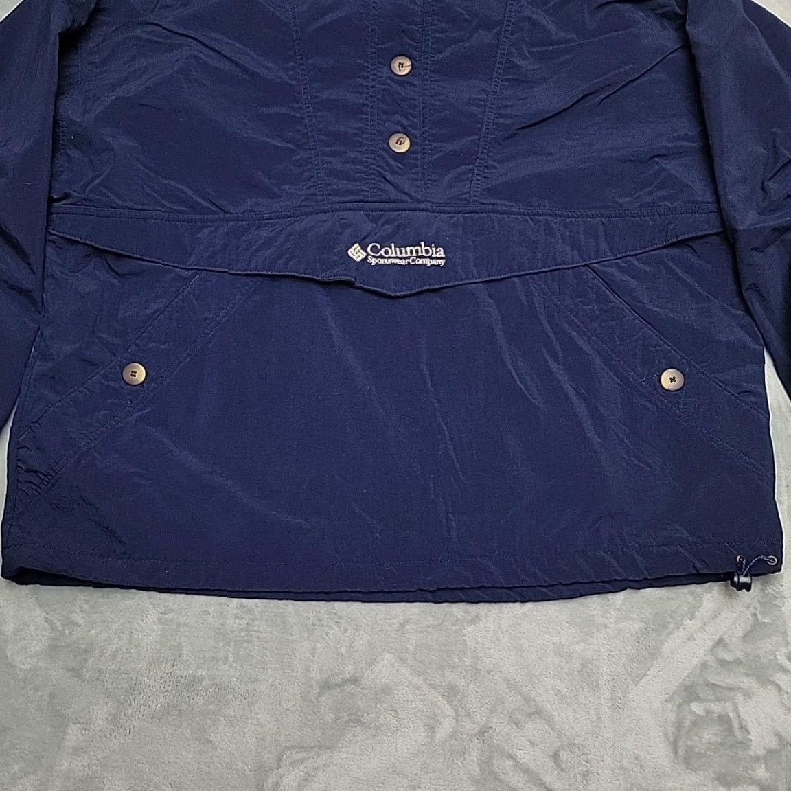 Vintage VINTAGE Columbia Jacket Womens XL Blue Hooded Anorak Windbreaker Nylon Pullover Casual Outdoor Womens XL Blue Anorak Jacket Size XL / US 12-14 / IT 48-50 - 3 Thumbnail