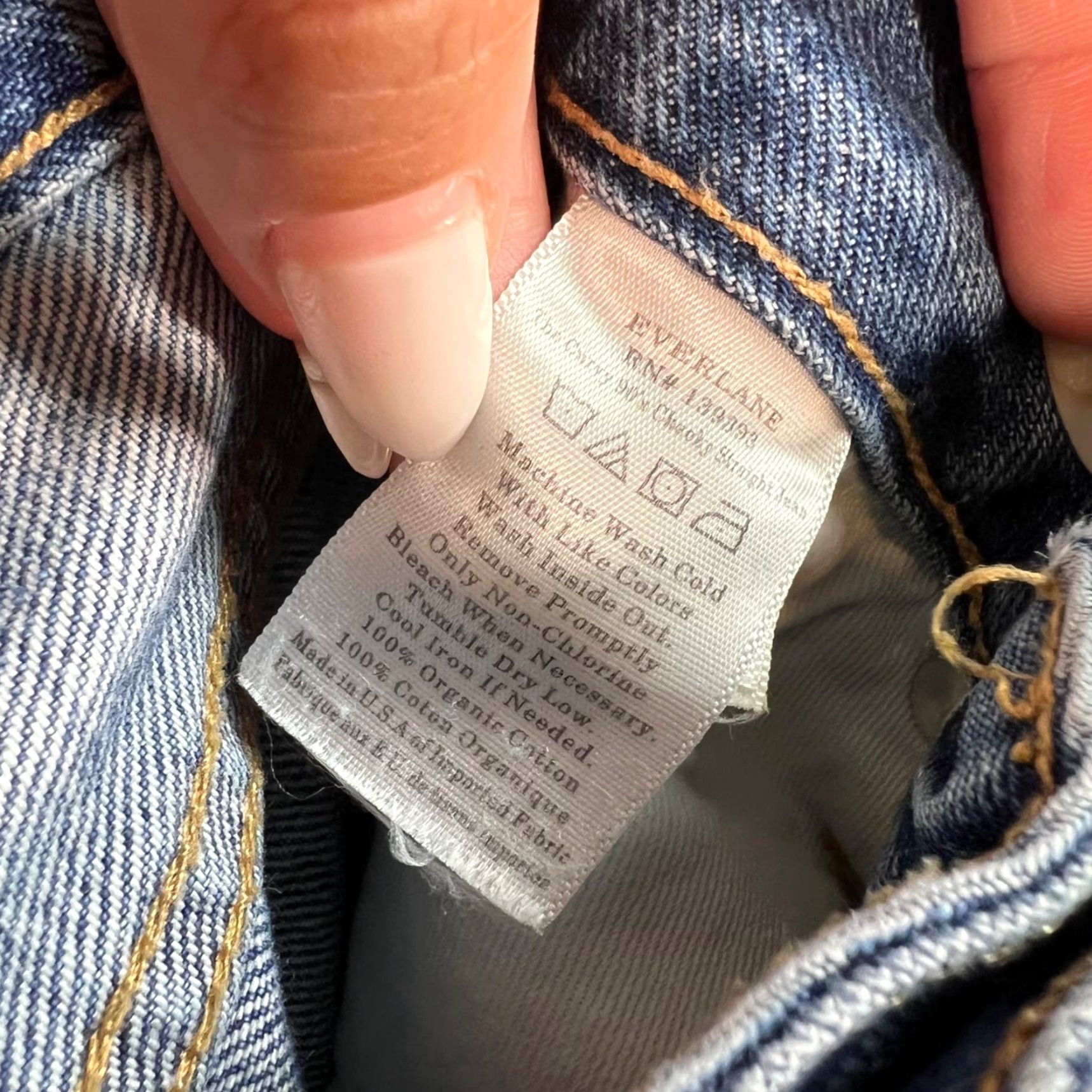 Everlane Everlane Jeans Women Size 26 Blue Cotton Denim Straight 5-Pocket 90s Curvy Size 26" / US 2 / IT 38 - 4 Thumbnail
