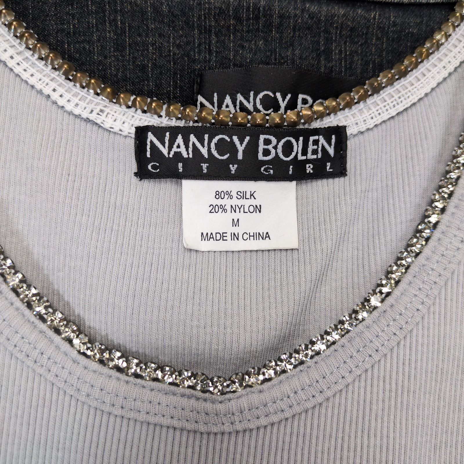 Vintage Nancy Bolen City Girl 3pc Set Rhinestone Jacket, Jeans, Tank Size M / US 6-8 / IT 42-44 - 13 Thumbnail