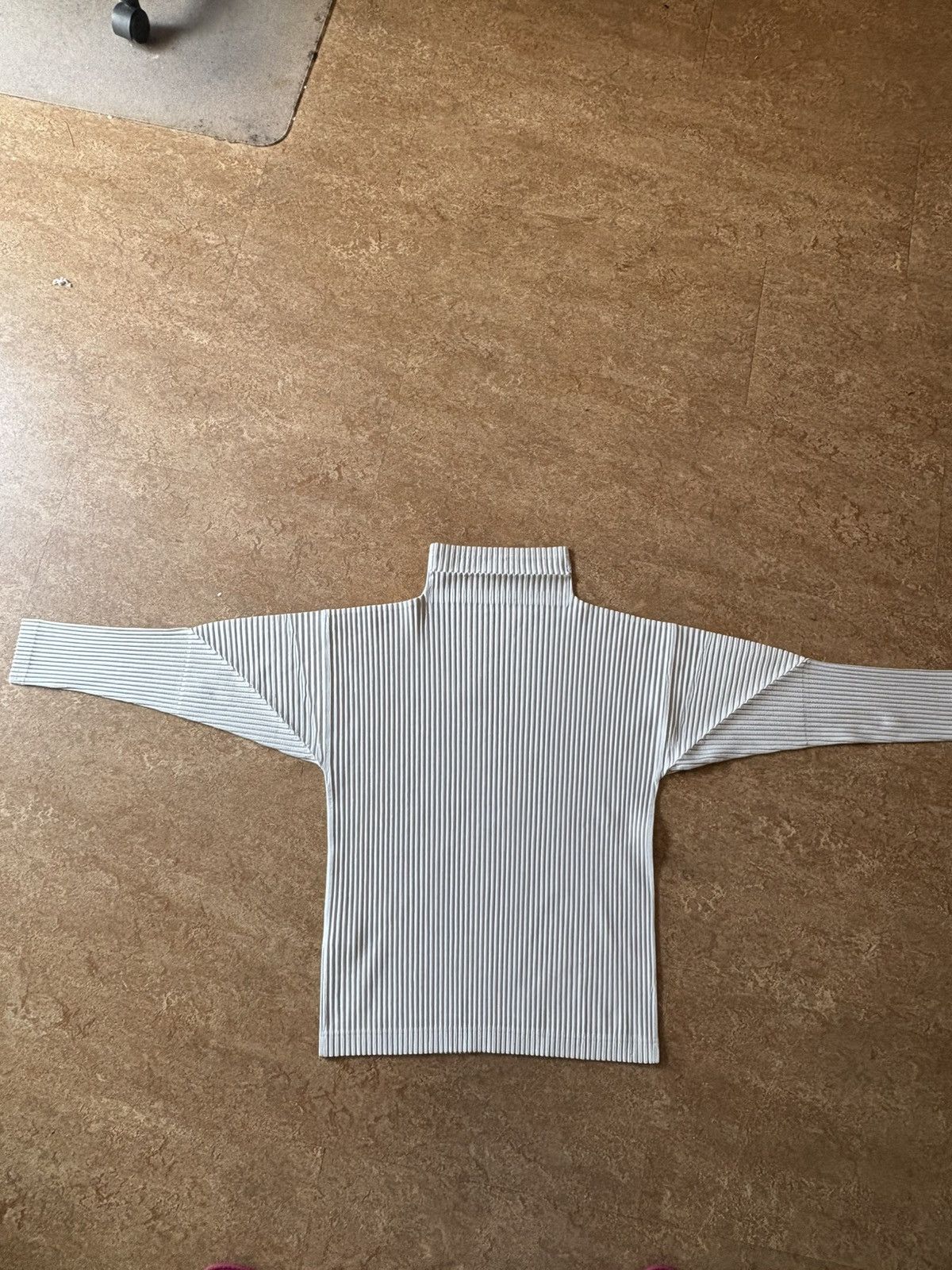 Issey Miyake Homme Plisse pleated mock neck longsleeve