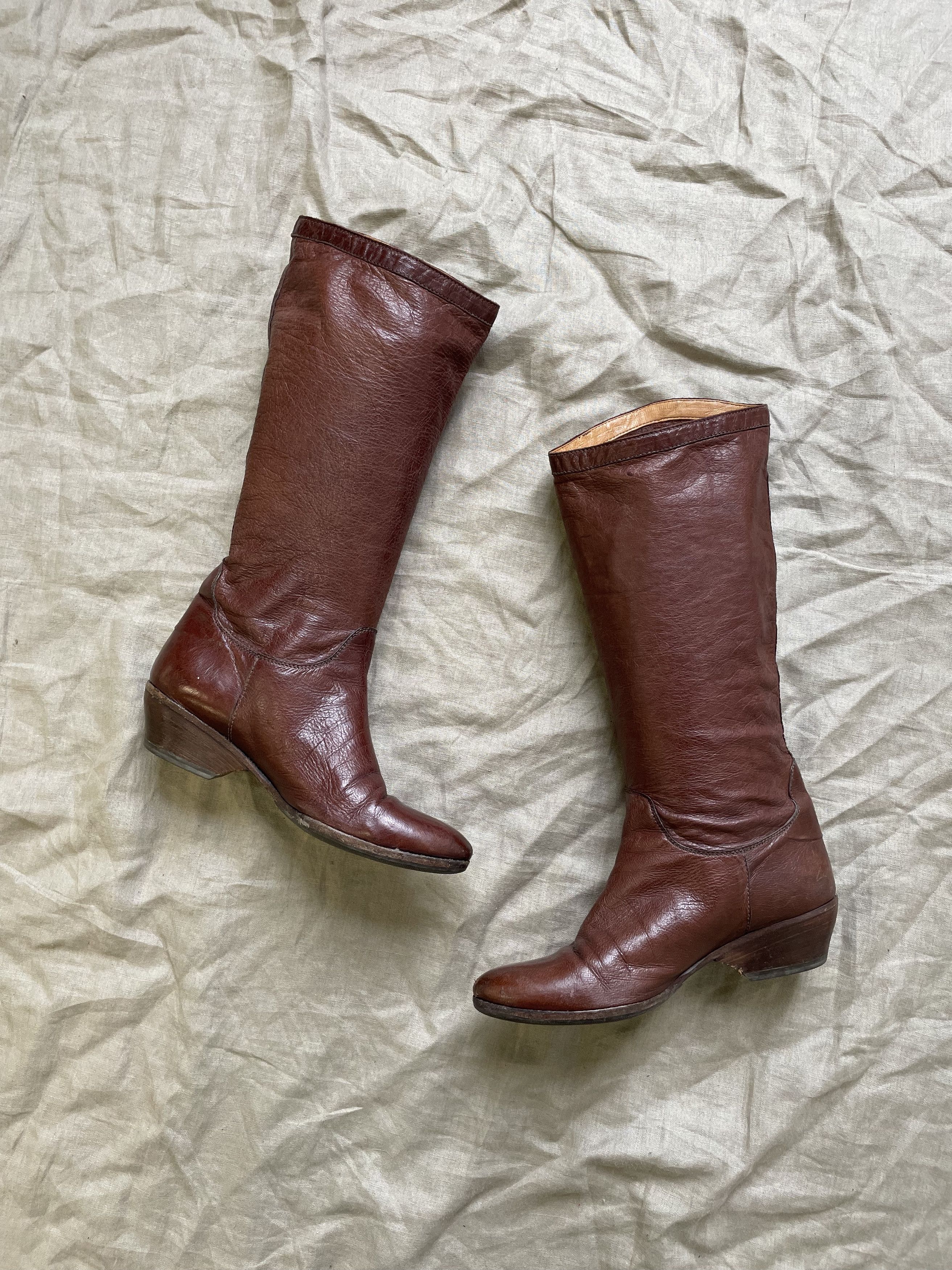 MoMA MOMA Vintage Leather Knee Boots 6526AC Size US 5 / IT 35 - 4 Thumbnail