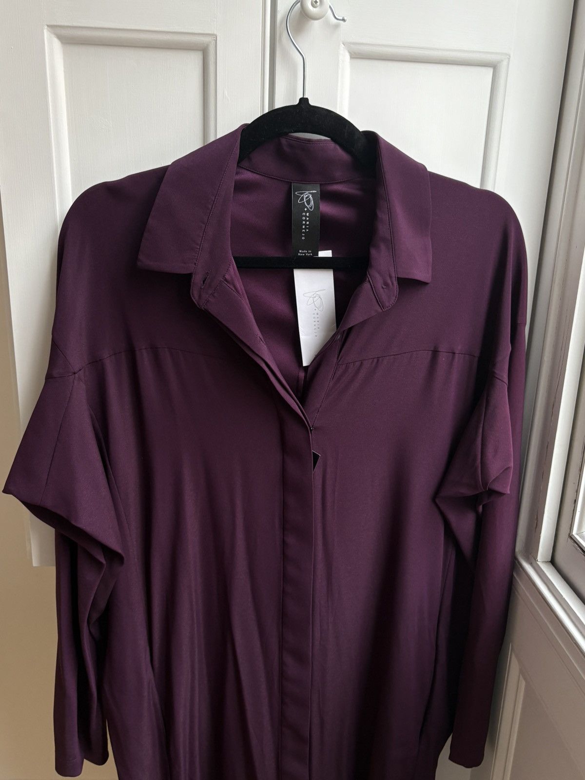 Zero + Maria Cornejo Collectors Item Zero + Maria Cornejo Bordeaux Shirt Dress Size M / US 6-8 / IT 42-44 - 1 Thumbnail