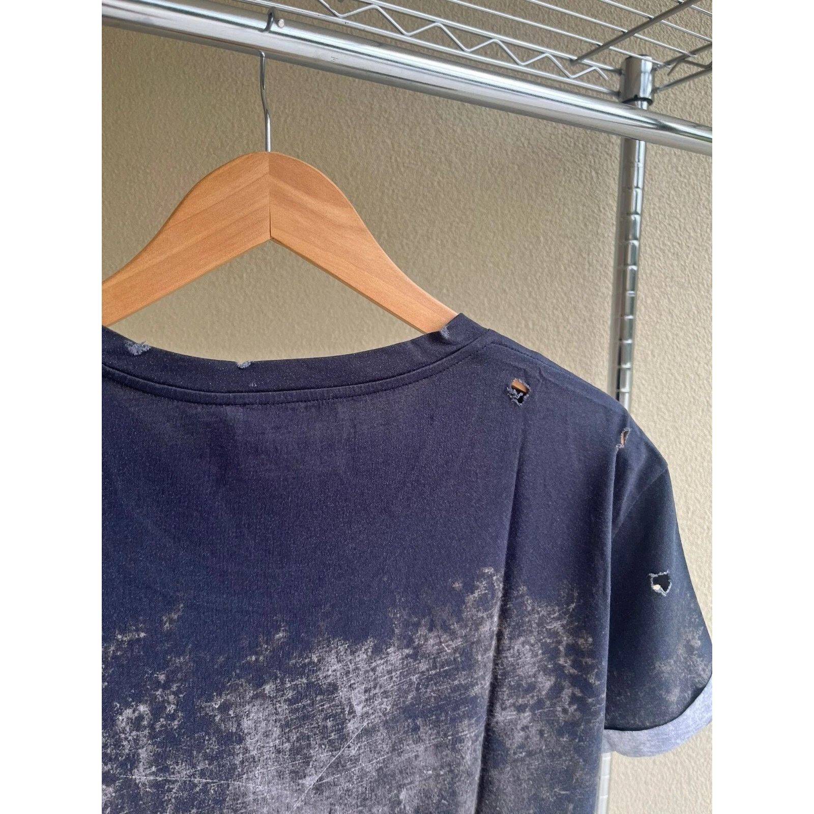 Balmain o1rshd1 Eagle & Balmain Logo Print Distressed T-Shirt Size US XL / EU 56 / 4 - 11 Thumbnail