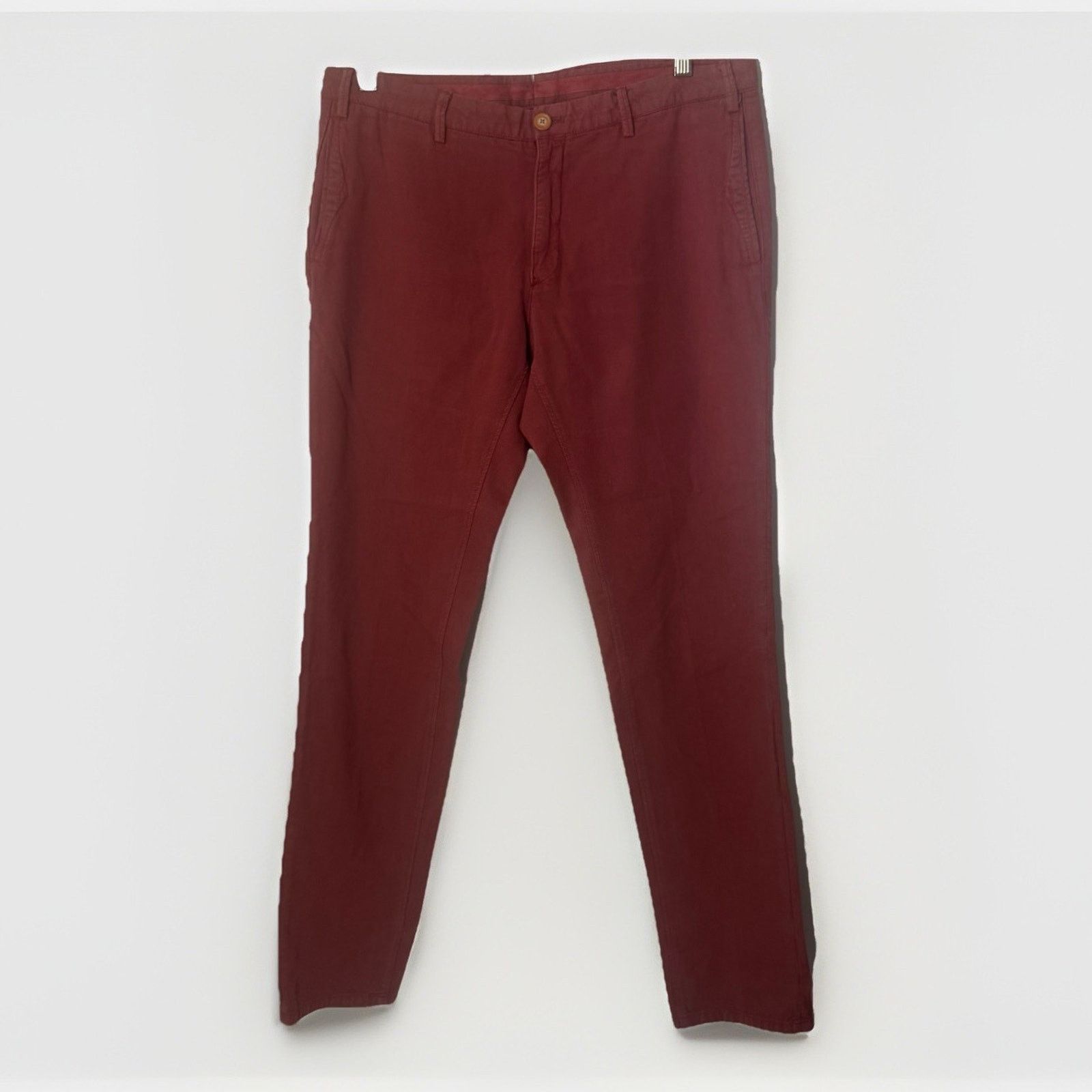 Massimo Dutti Massimo Dutto Chino Standard Slim Pants Zip Casual Career Size US 34 / EU 50 - 1 Thumbnail