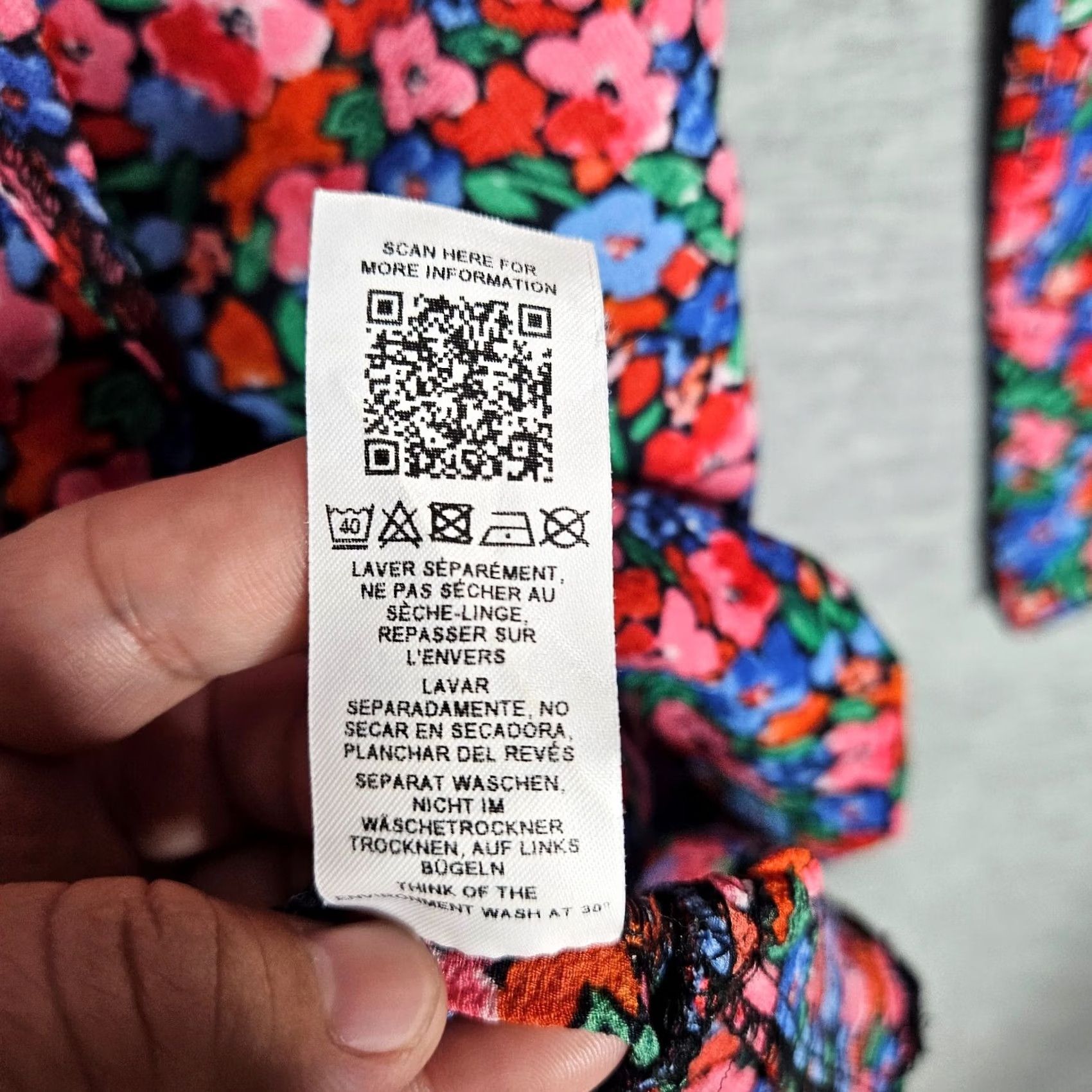 Asos ASOS Design Floral Print Wrap Long Sleeve Women's Mini Dress US 10 Multicolor Size L / US 10 / IT 46 - 7 Thumbnail