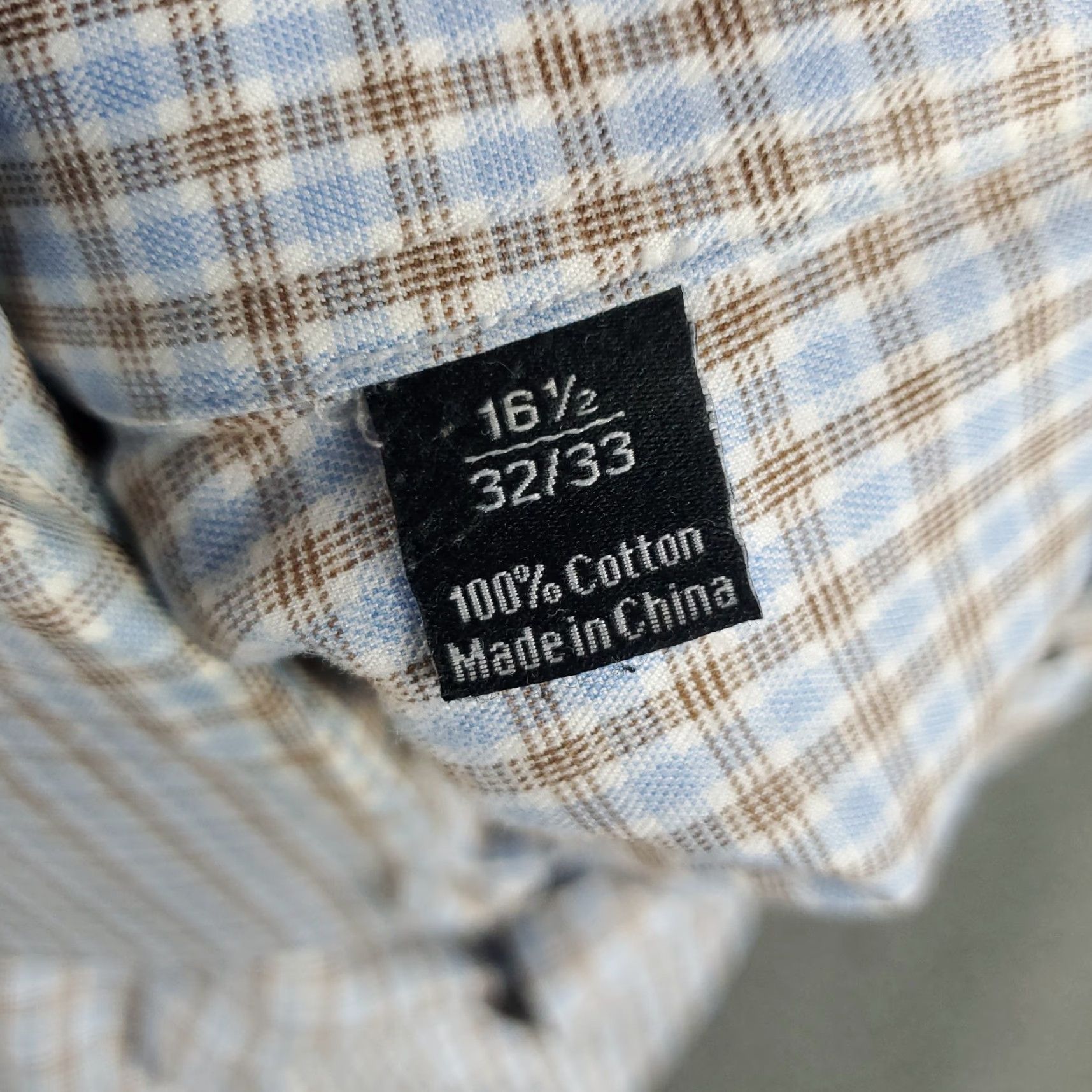 David Donahue David Donahue Shirt Mens 16.5 Brown Plaid Check Dress Button Up Long Sleeve Casual Workwear Vintage No Size 46R - 7 Thumbnail