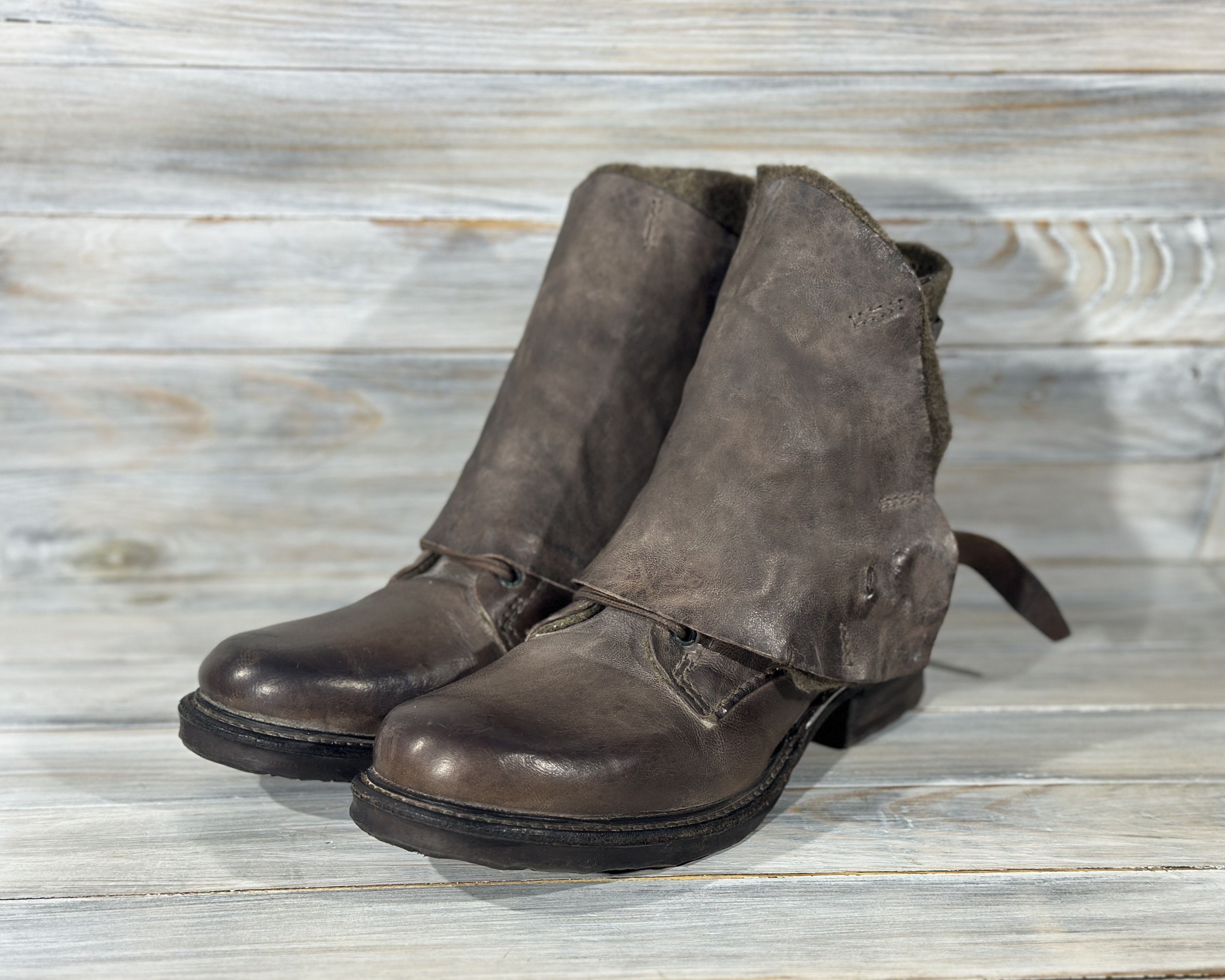 A.S.98 A.S.98 Lace Up Zip Leather Boots Made In Italy Luxury Brand Size US 9 / IT 39 - 21 Thumbnail