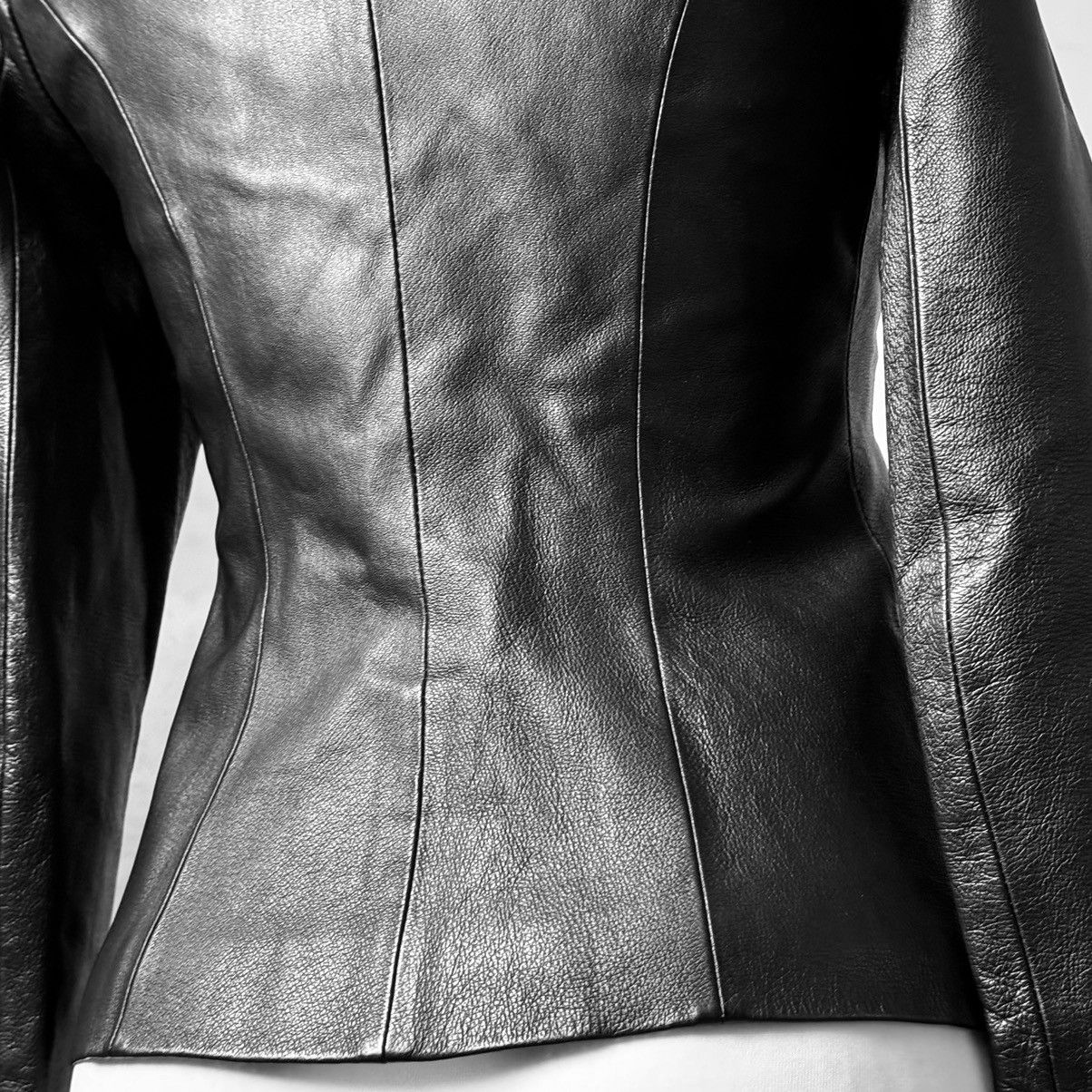 Vintage So sick fitted leather biker avant garde jacket Size S / US 4 / IT 40 - 11 Thumbnail