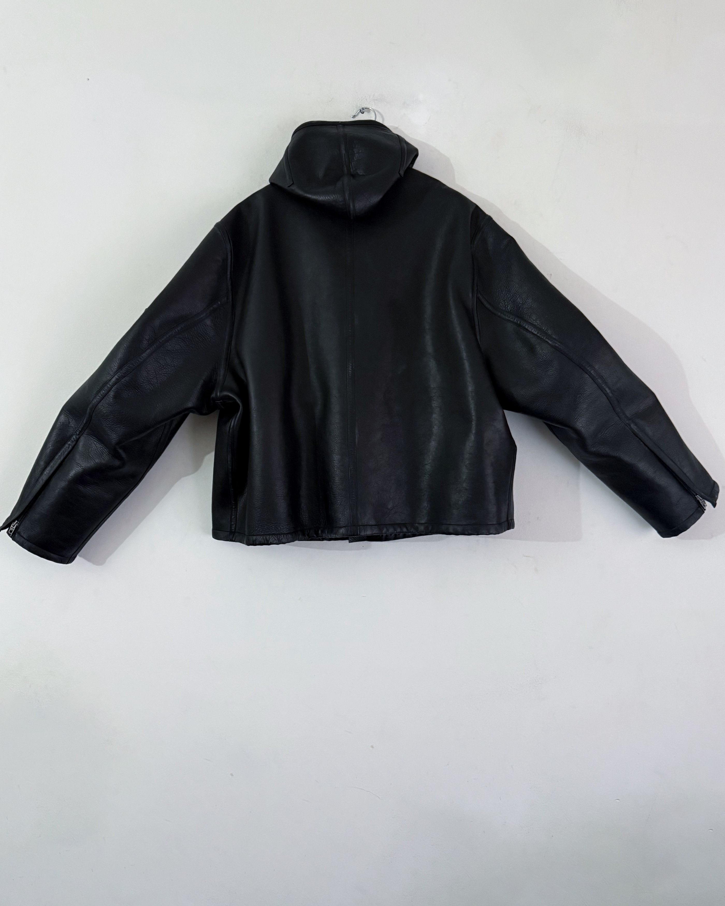 Balenciaga Hooded Shearling Jacket Leather Size US M / EU 48-50 / 2 - 5 Thumbnail