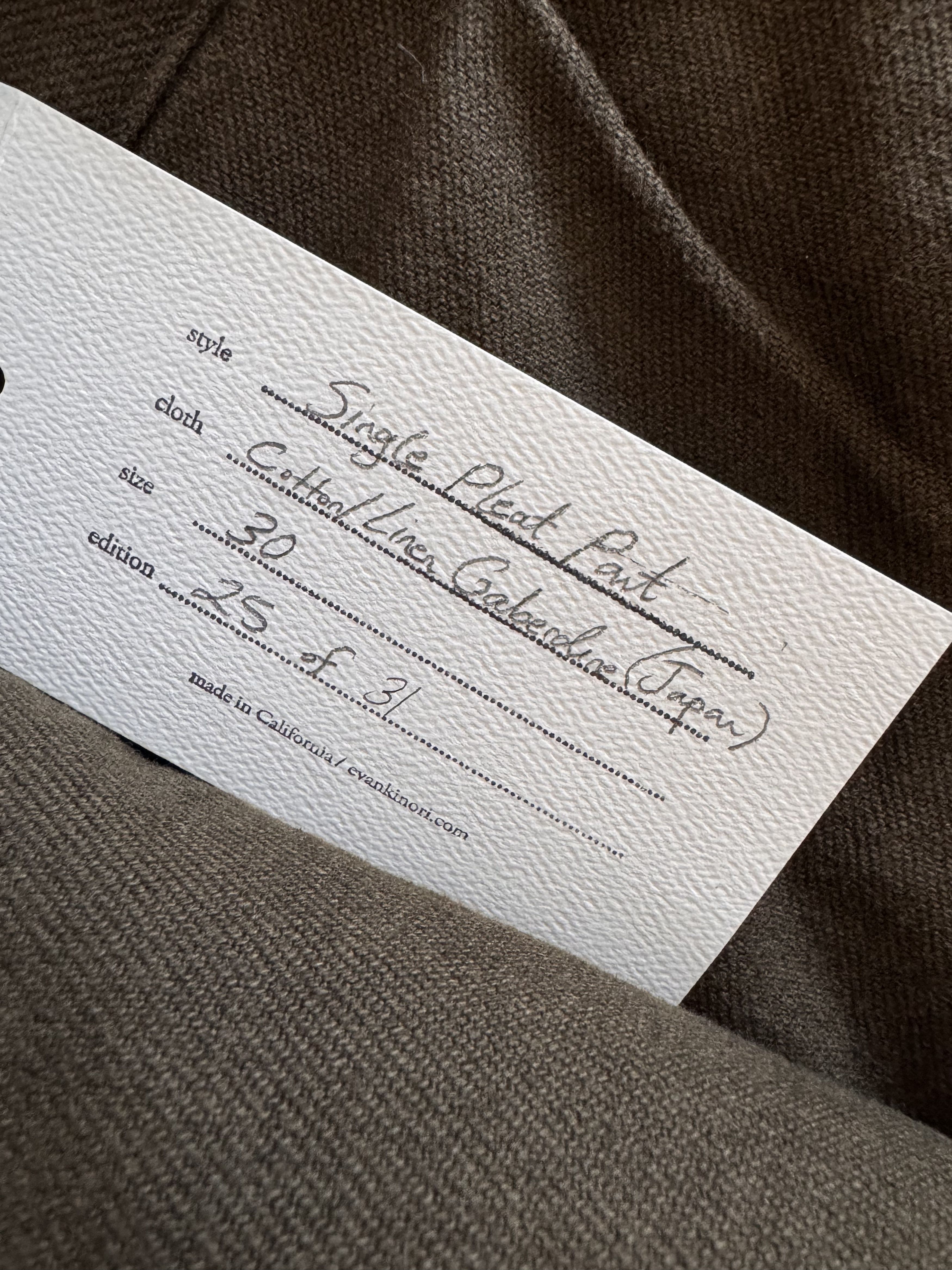 Evan Kinori Evan Kinori Single Pleat Pant Cotton/Linen Gaberdine Size 30 Size US 30 / EU 46 - 3 Thumbnail