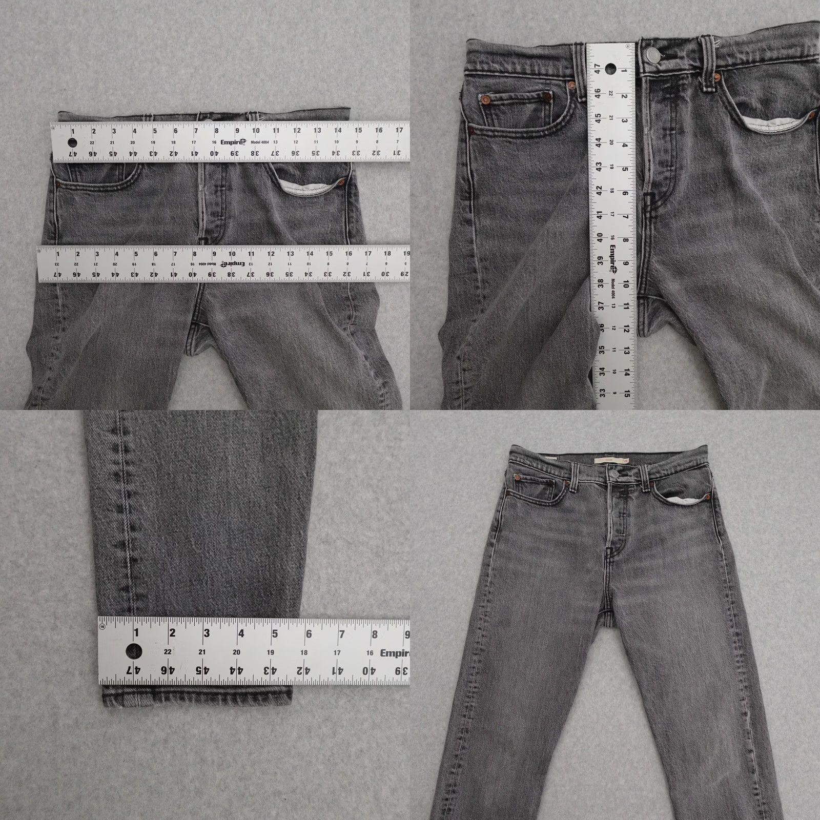 Levi's LEVI'S Jeans Womens 28 Gray Wash Wedgie Big "E" Button Fly Regular Fit Tapered Pants XS? Size 28" / US 6 / IT 42 - 8 Thumbnail