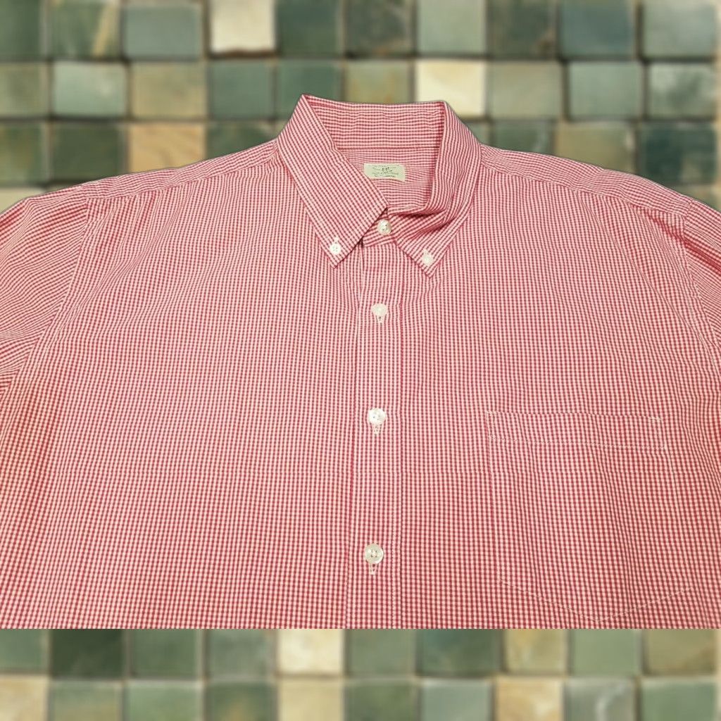 J.Crew J.CREW Shirt Mens XL Red Check 100% Cotton Button-Down Casual Long Sleeve N/A Size US XL / EU 56 / 4 - 1 Thumbnail