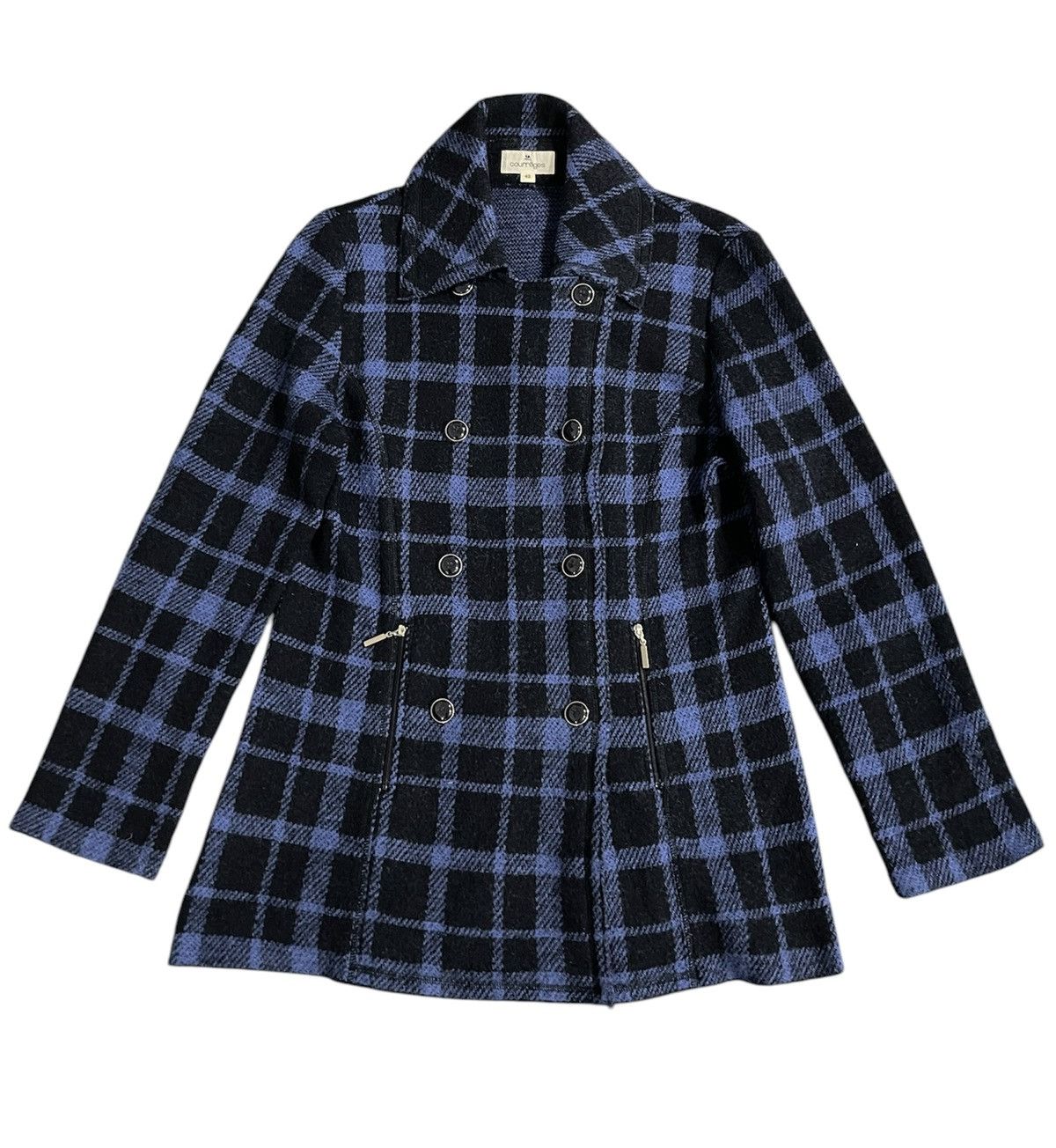 Courreges Vintage Courreges Plaid Wool Jacket Size S / US 4 / IT 40 - 1 Thumbnail