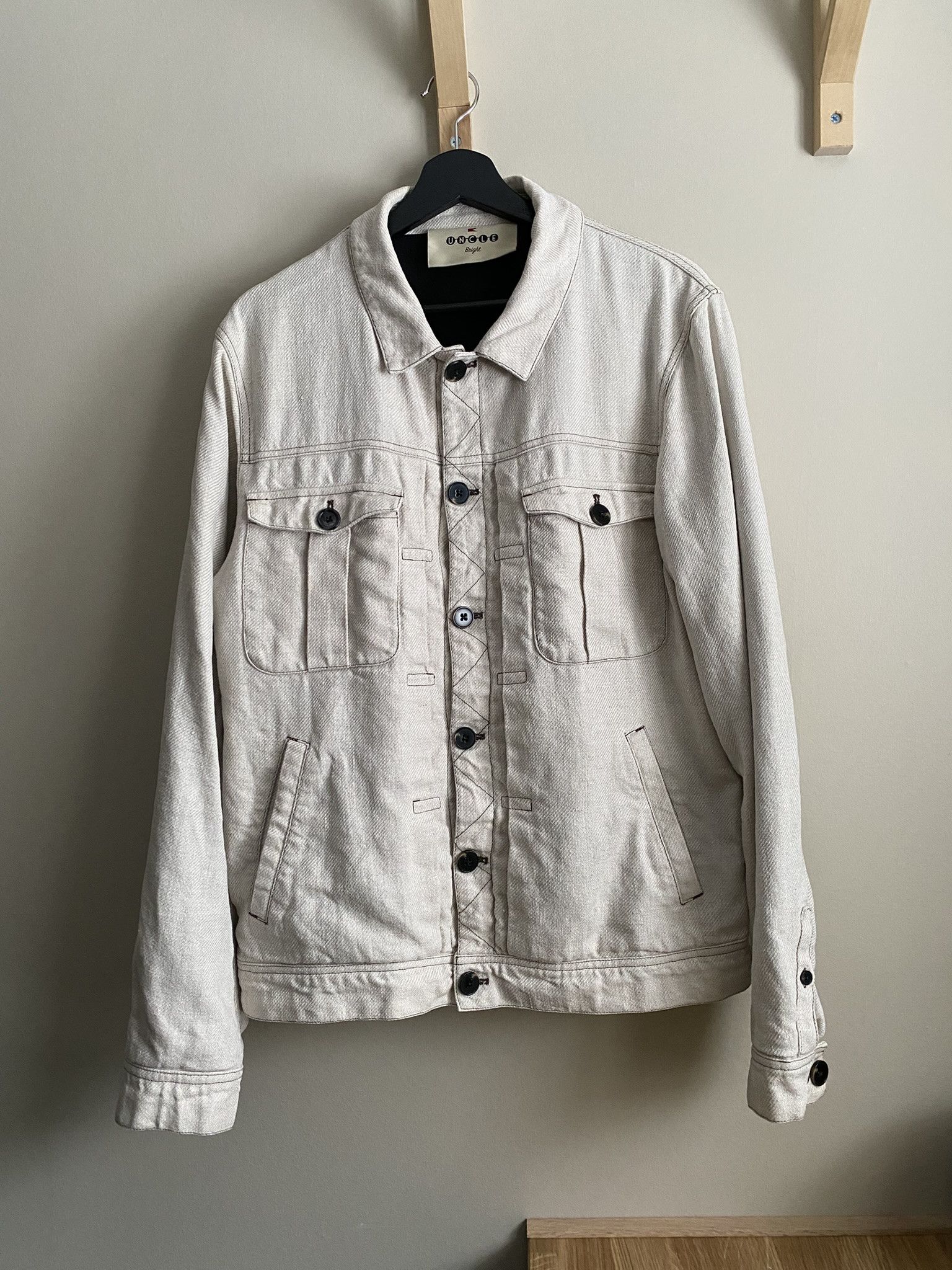 Other 100% Linen Jacket - Ecru/Beige Size US L / EU 52-54 / 3 - 4 Thumbnail