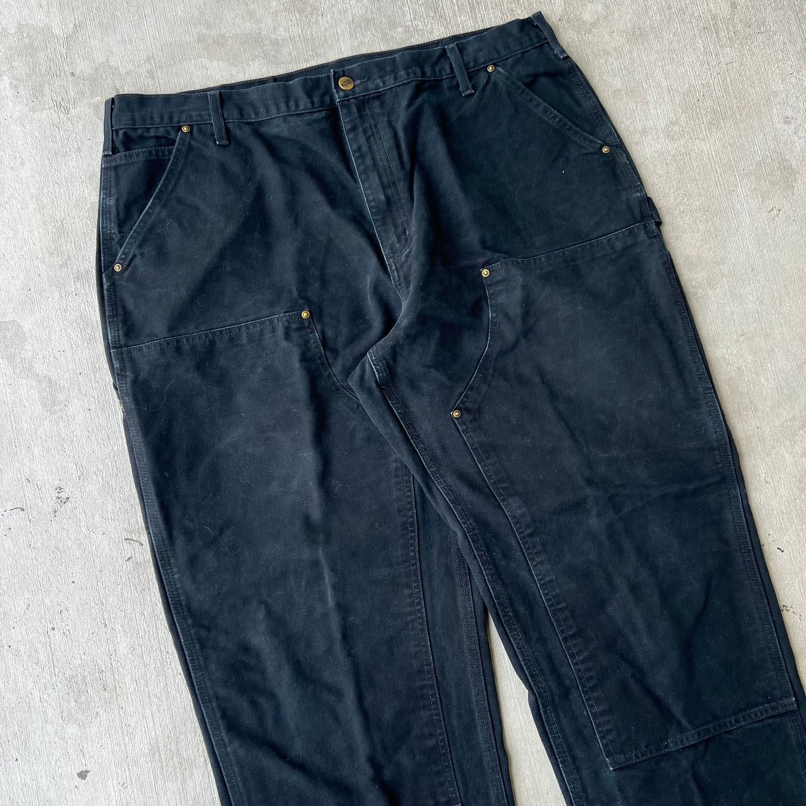 Carhartt × Vintage Carhartt black double knee work wear carpenter pants Size US 39 - 2 Thumbnail