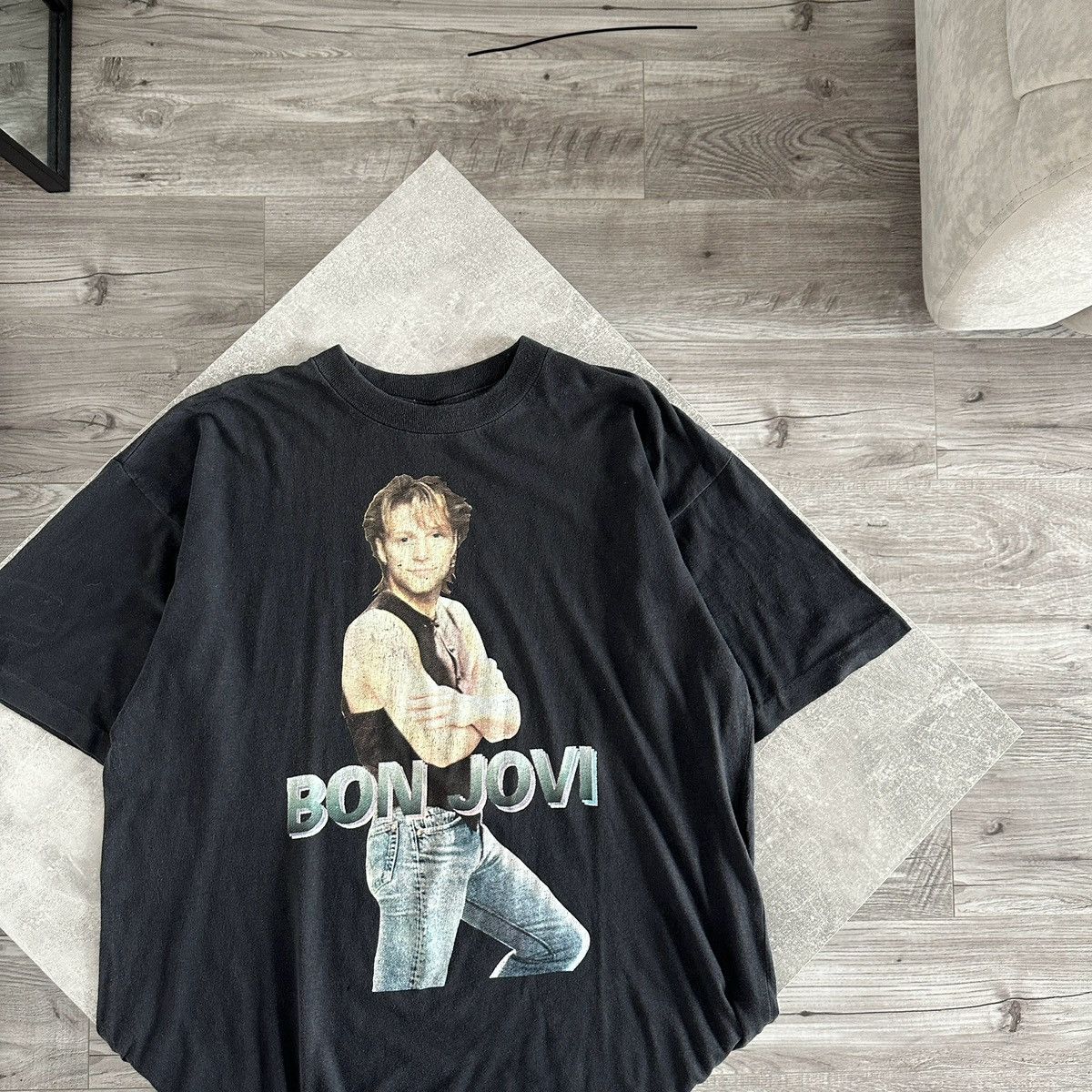 Band Tees Vintage 90s Bon Jovi washed tee single distressed band y2k Size US L / EU 52-54 / 3 - 2 Thumbnail