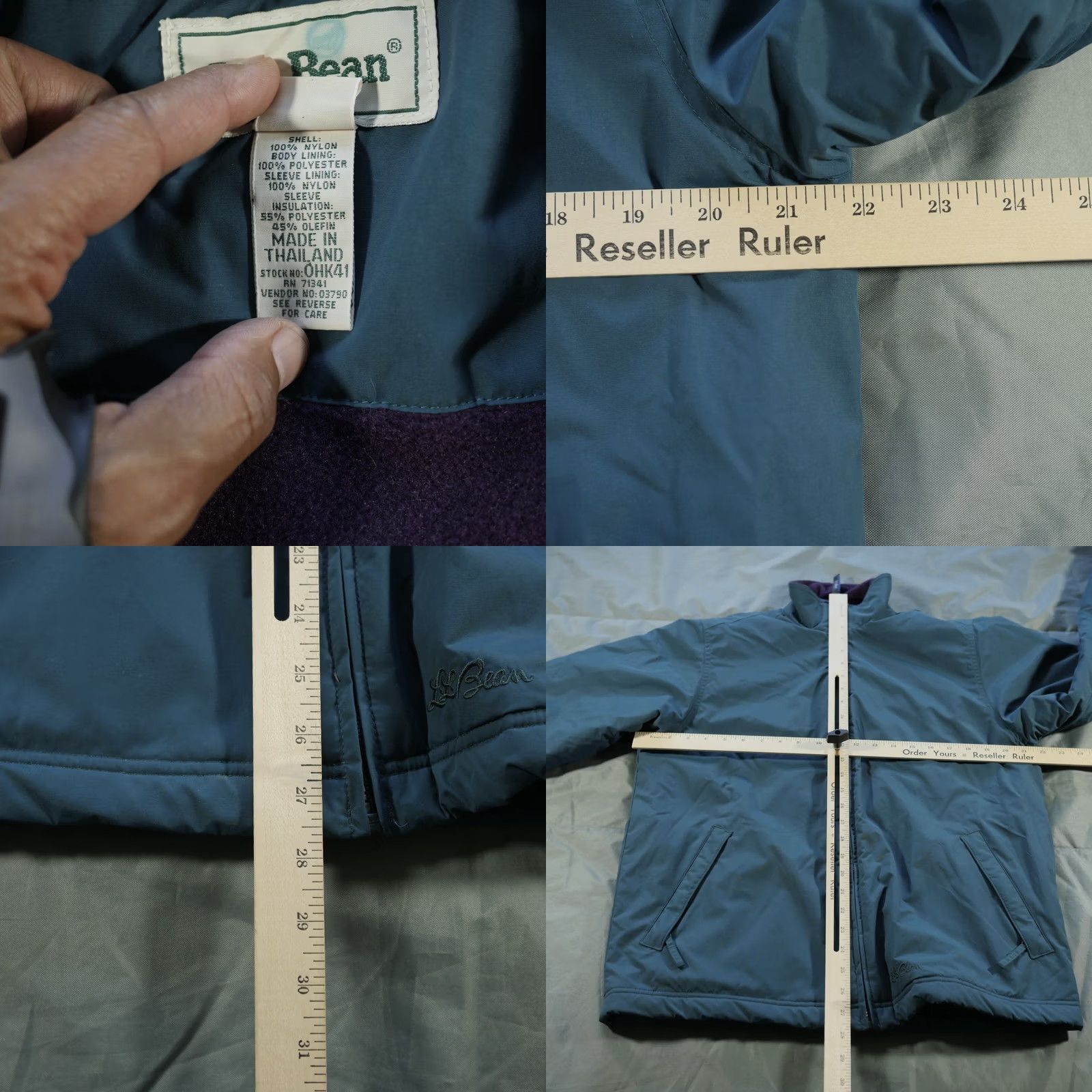 Vintage VINTAGE LL Bean Jacket Womens Small Blue Green Fleece Lined Zip Winter Outdoor Jacket Mens? Size S / US 4 / IT 40 - 8 Thumbnail