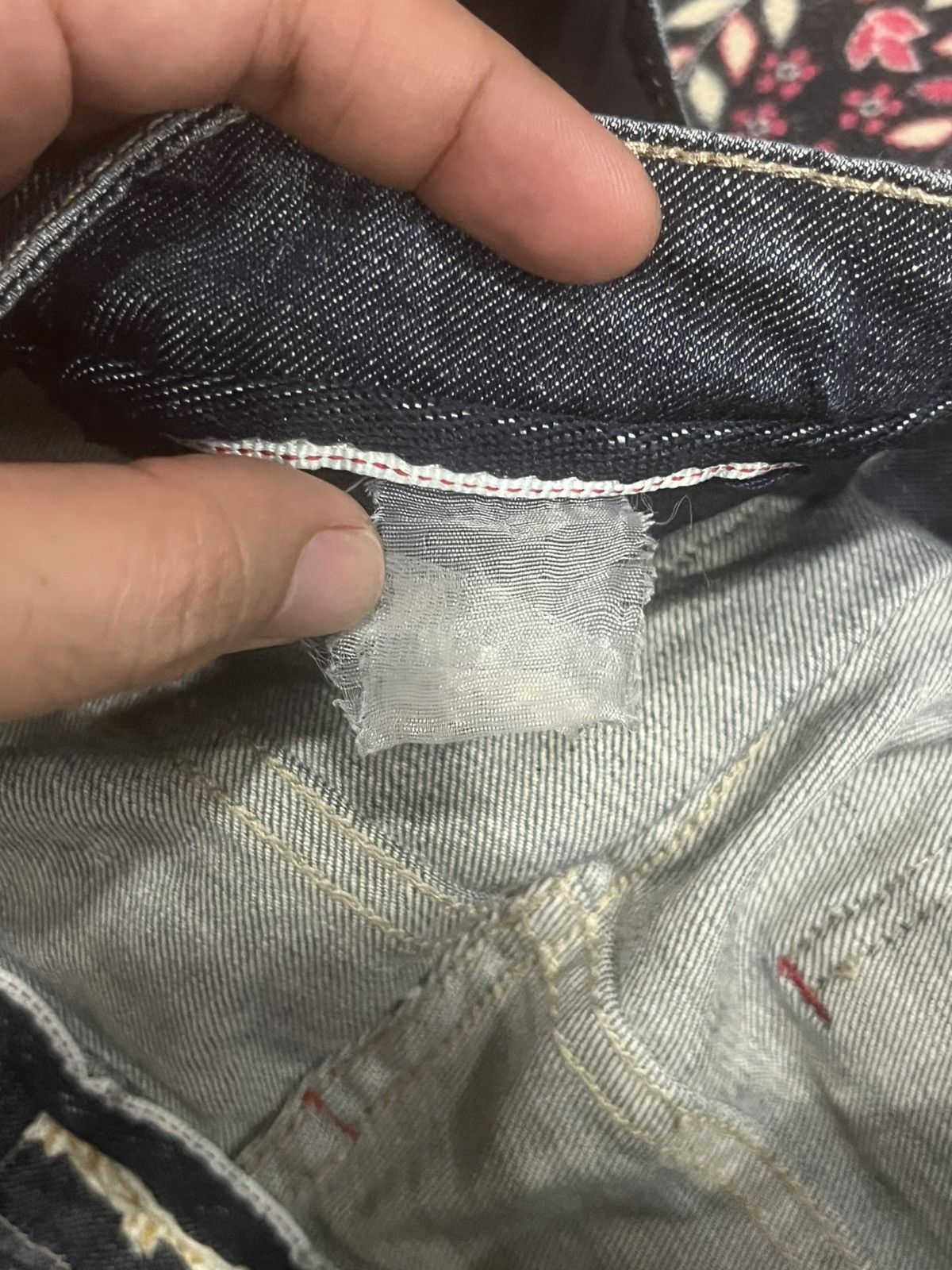 If Six Was Nine Vintage Japanese Brand Alien Lucifer Dark Blue Whisker Jeans Size US 34 / EU 50 - 17 Thumbnail