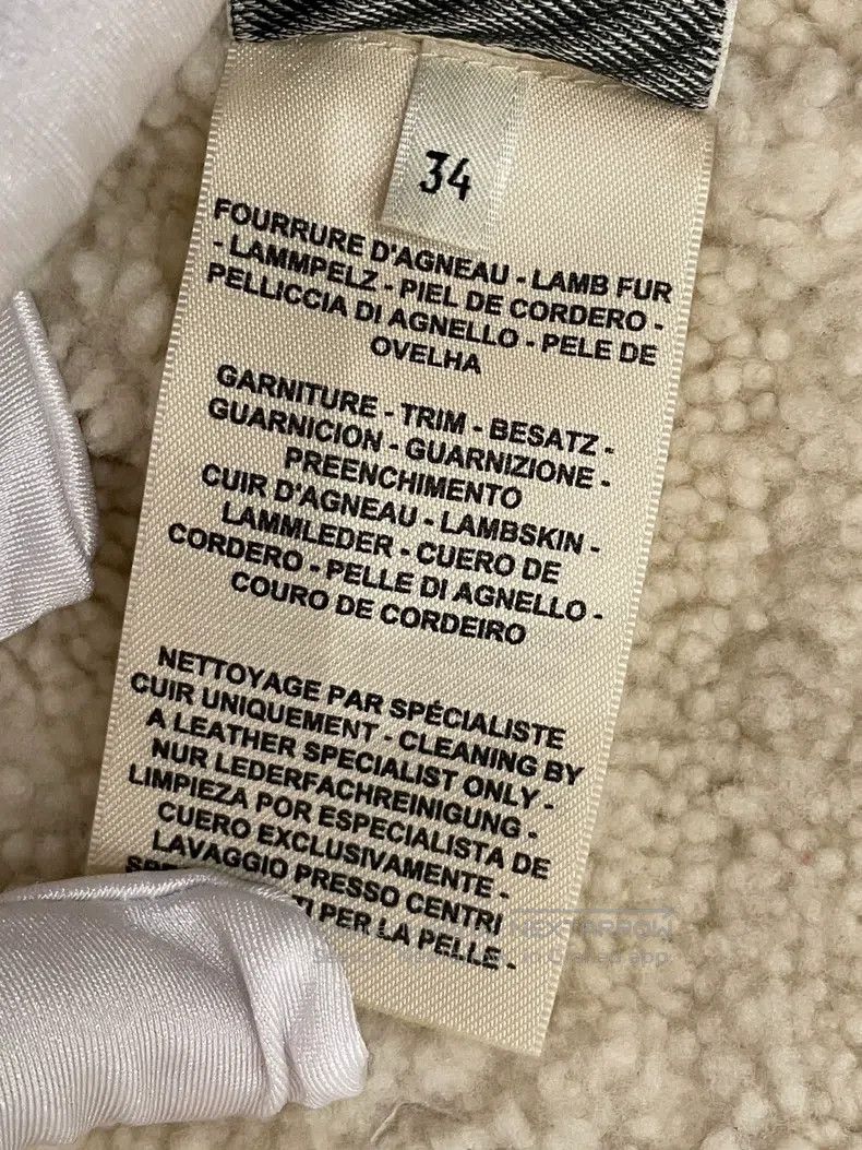 Hermes Hermes Beige lamb fur coat Size XXS / US 00 / IT 34 - 8 Thumbnail
