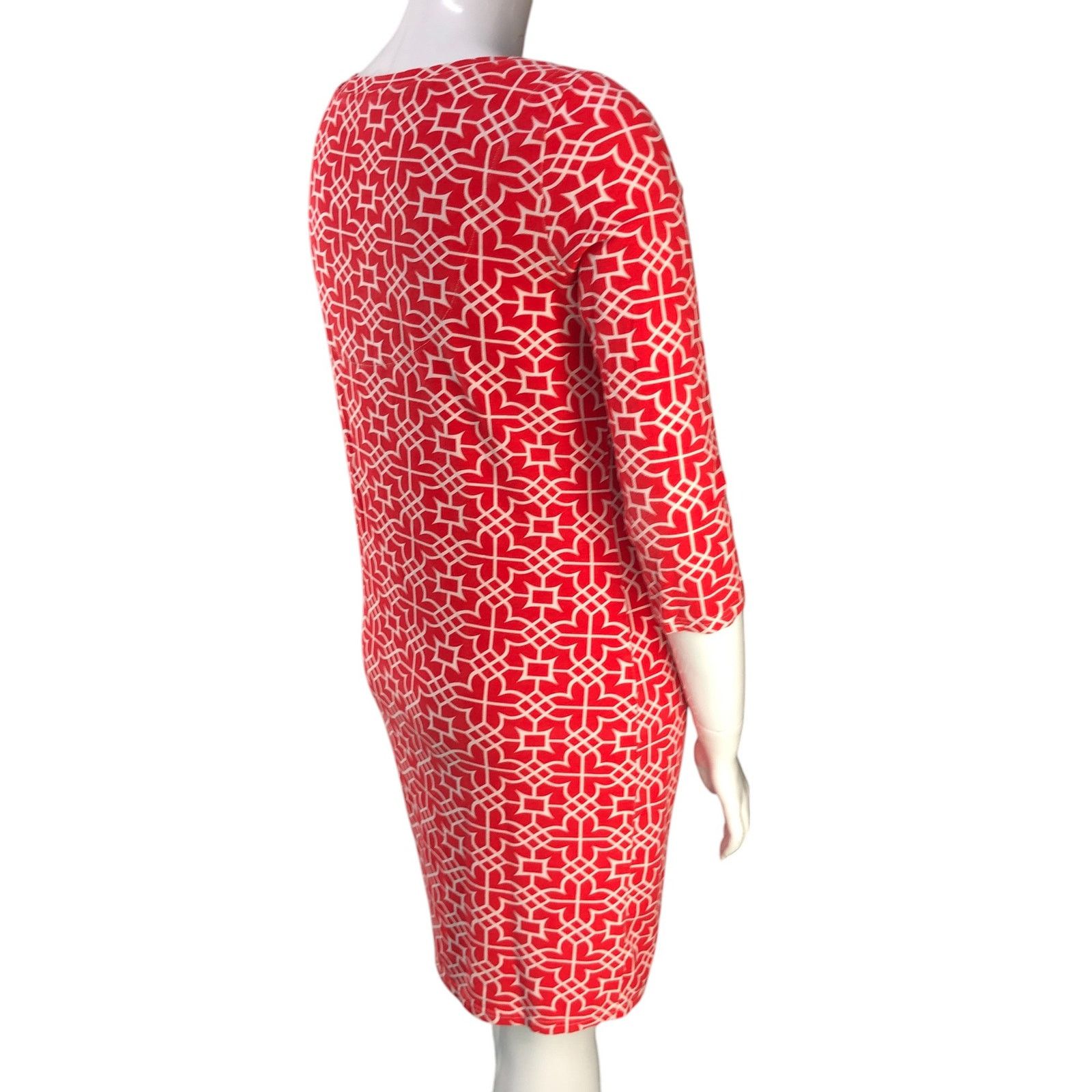 Gretchen Scott Gretchen Scott Size L Dress Shift Jersey Geometric Red Size L / US 10 / IT 46 - 8 Thumbnail