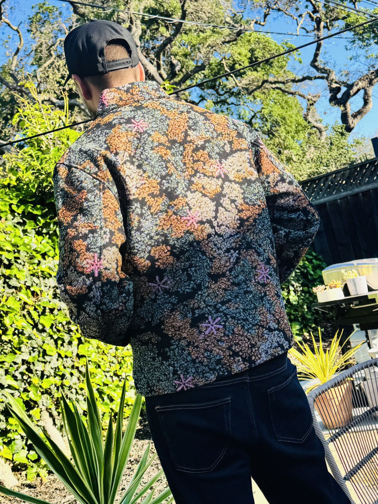 Other Bay Rascal Tapestry Floral Jacket, Streetwear Statement Coat Size US L / EU 52-54 / 3 - 7 Thumbnail