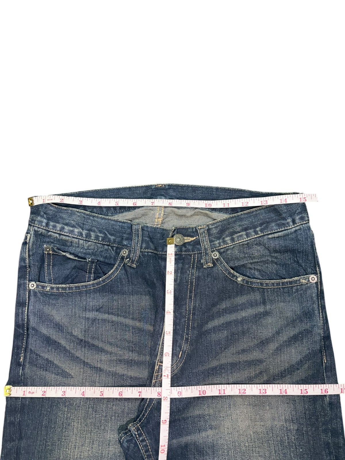 PPFM Vintage Japanese Ppfm Mud Wash Distress Flare Jeans Size US 30 / EU 46 - 6 Thumbnail