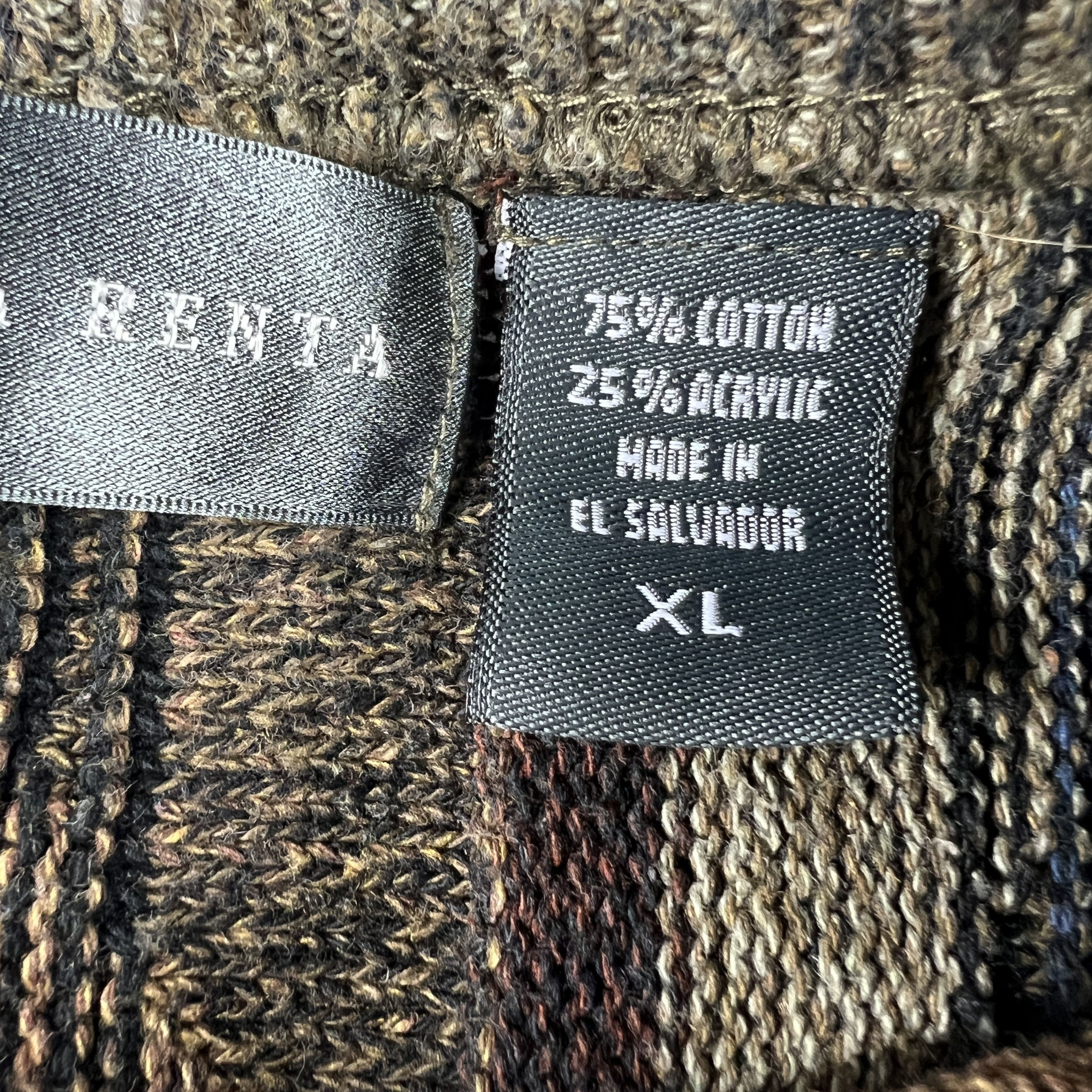 Oscar De La Renta VTG Oscar De La Renta Knit Sweater Brown Grandpa Crewneck Size US L / EU 52-54 / 3 - 6 Thumbnail