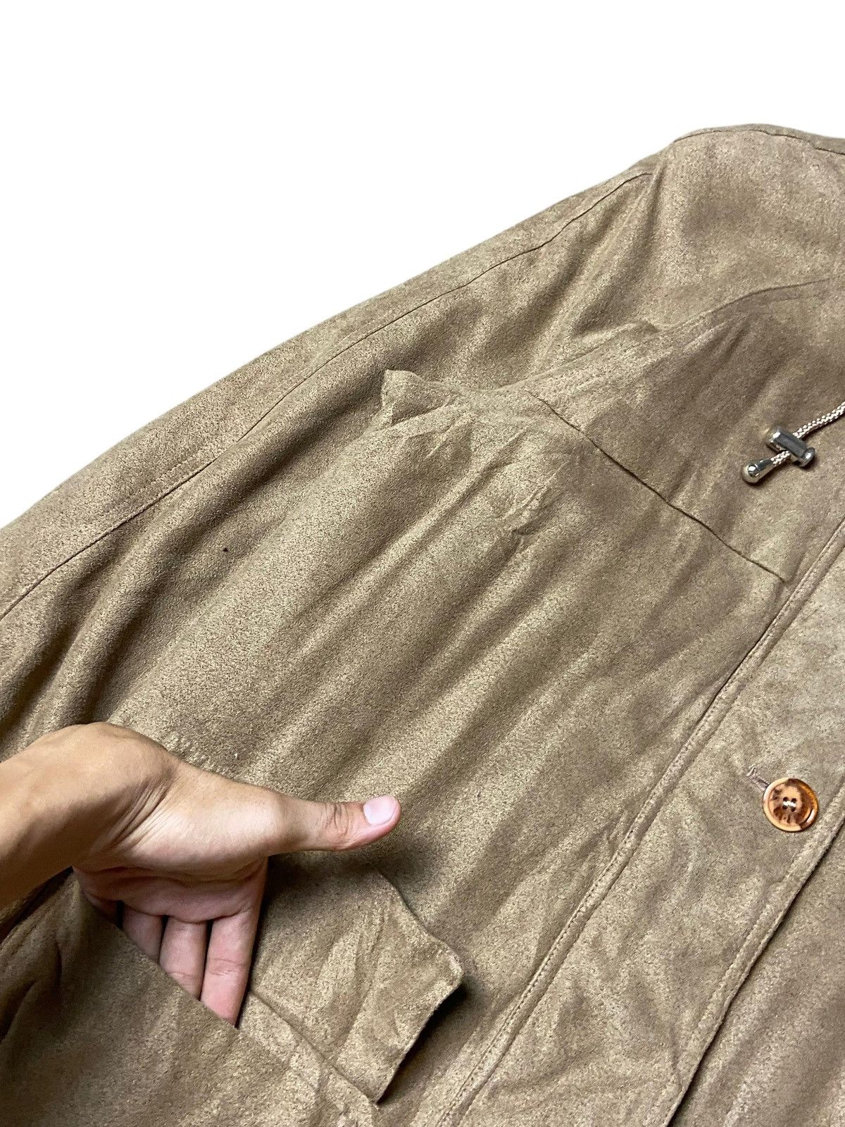 Japanese Brand × Leather × Vintage Vintage CHRIS MONTEZ Leather Suede Hooded Jacket (126) Size US XS / EU 42 / 0 - 4 Thumbnail