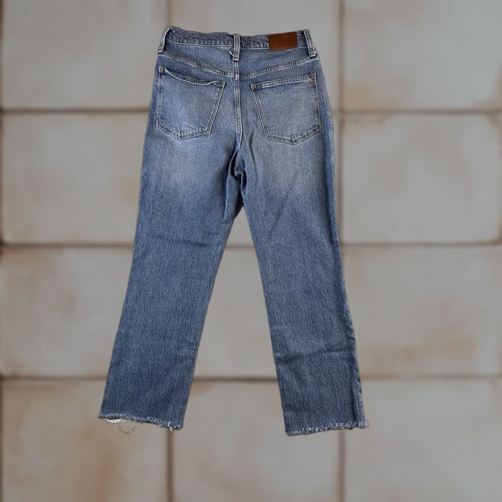 Madewell Madewell Jeans 25 Blue High Rise Slim Boyjean Distressed Raw Hem Women Size 42" / US 20 - 1 Thumbnail