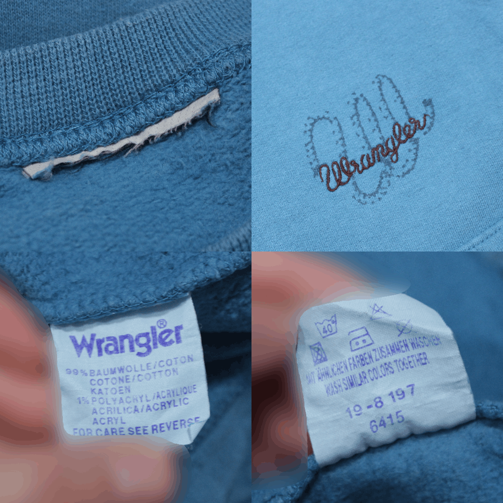 Wrangler 90S Big Logo Baggy Sweatshirt Vintage Size US L / EU 52-54 / 3 - 8 Thumbnail