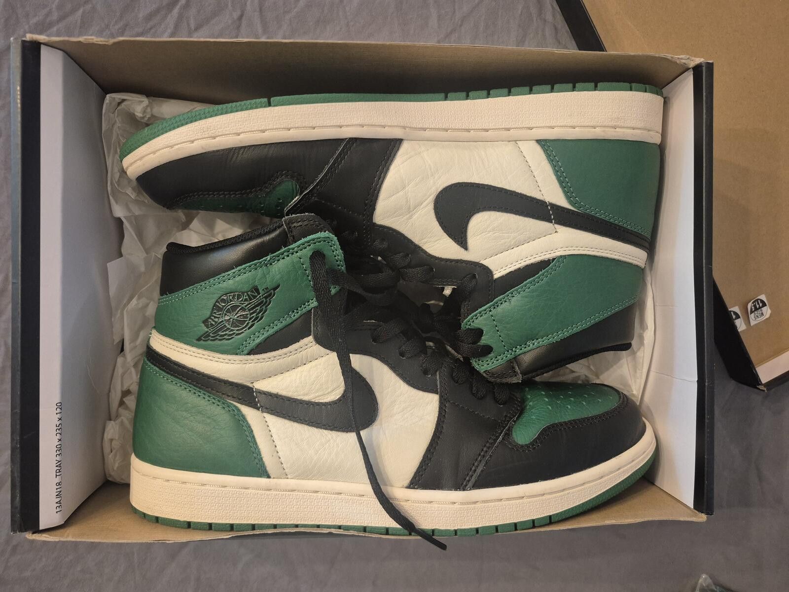 Jordan Brand Jordan 1 Retro High Top Pine Green Size 11.5 Pre-Owned Size US 11.5 / EU 44-45 - 8 Thumbnail