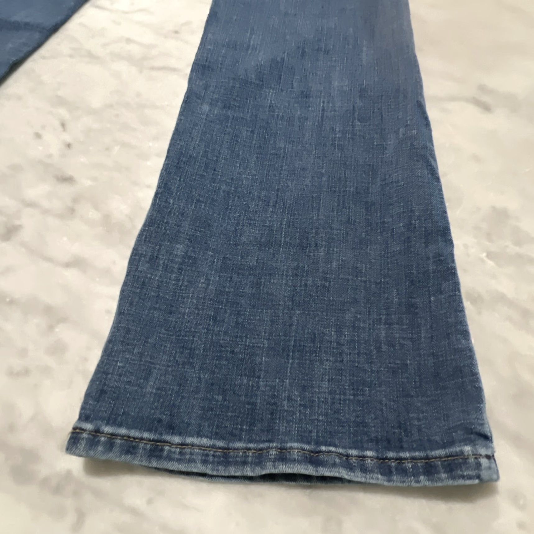 Levi's Levi's Jeans Curvy Bootcut Women 31 Stretch Blue Fade Whiskers 31L Mid Rise Denim Pants Size 31" - 6 Thumbnail