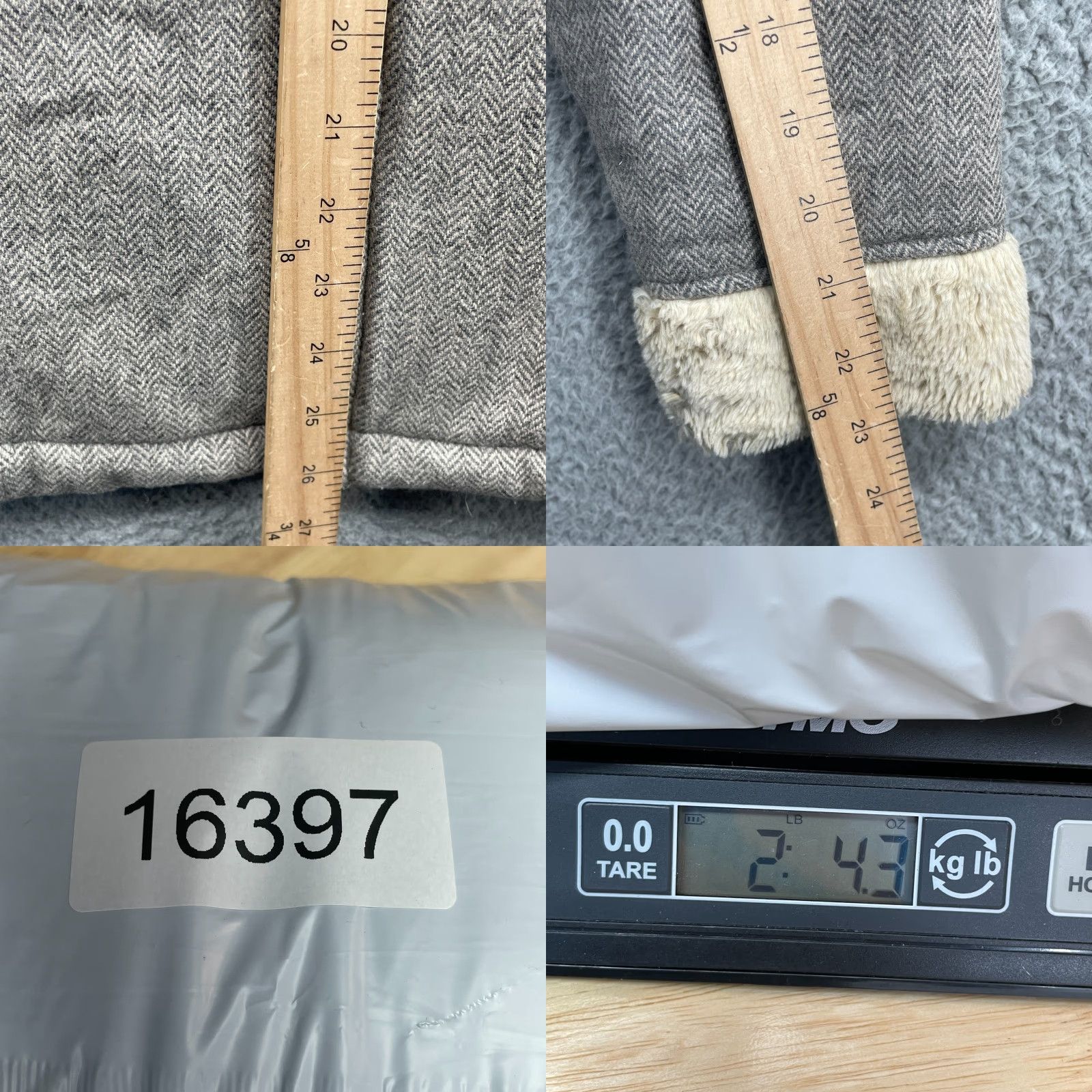 Vintage VINTAGE Woolrich Jacket Women's M Beige Cabin Wool Blend Herring Bone Sherpa Lined Mid-Length Pockets Zip 90s Outdoor Womens Size M / US 6-8 / IT 42-44 - 8 Thumbnail
