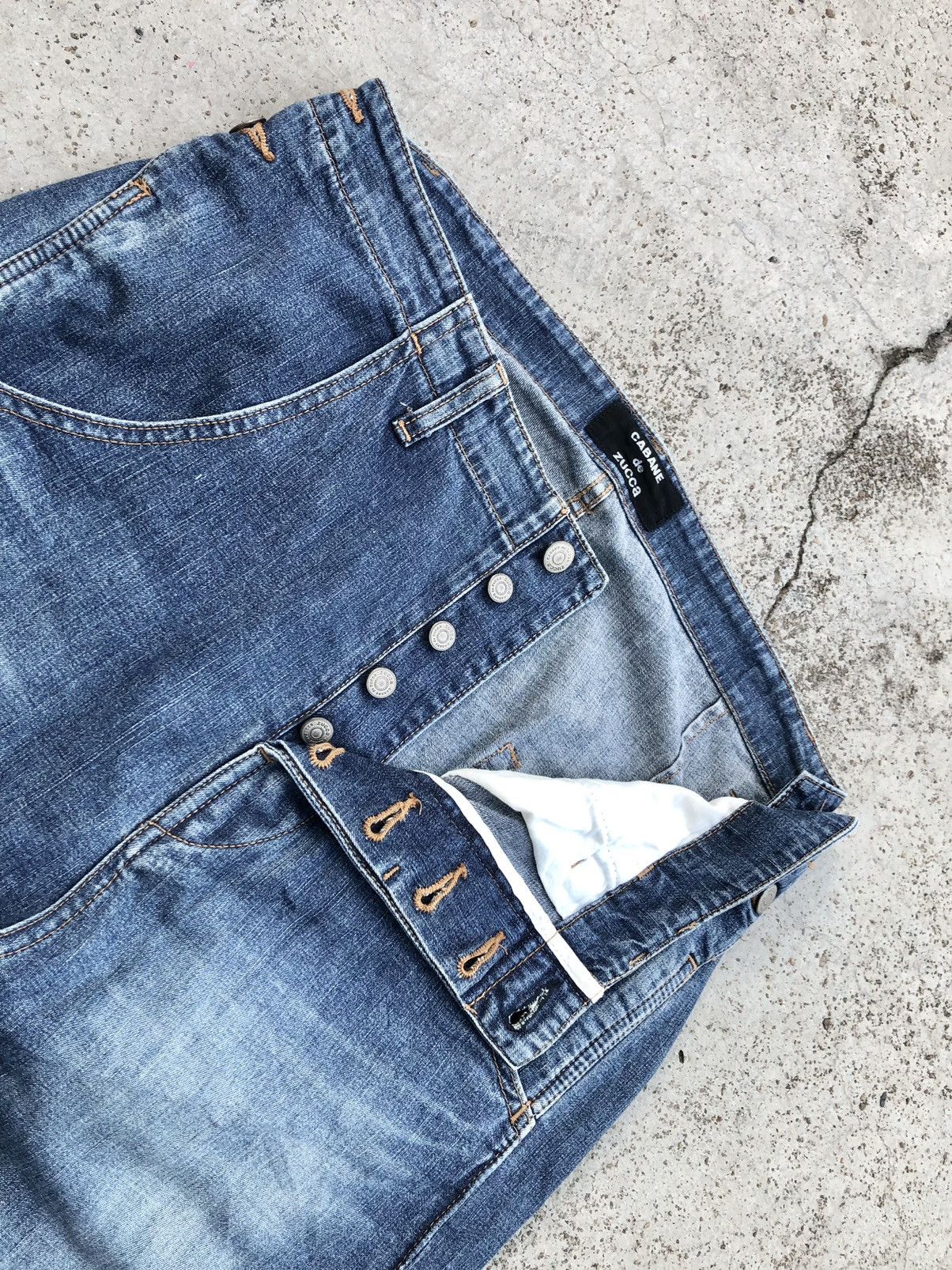 CABANE de ZUCCa WASHED BLUE DENIM Size US 30 / EU 46 - 9 Thumbnail