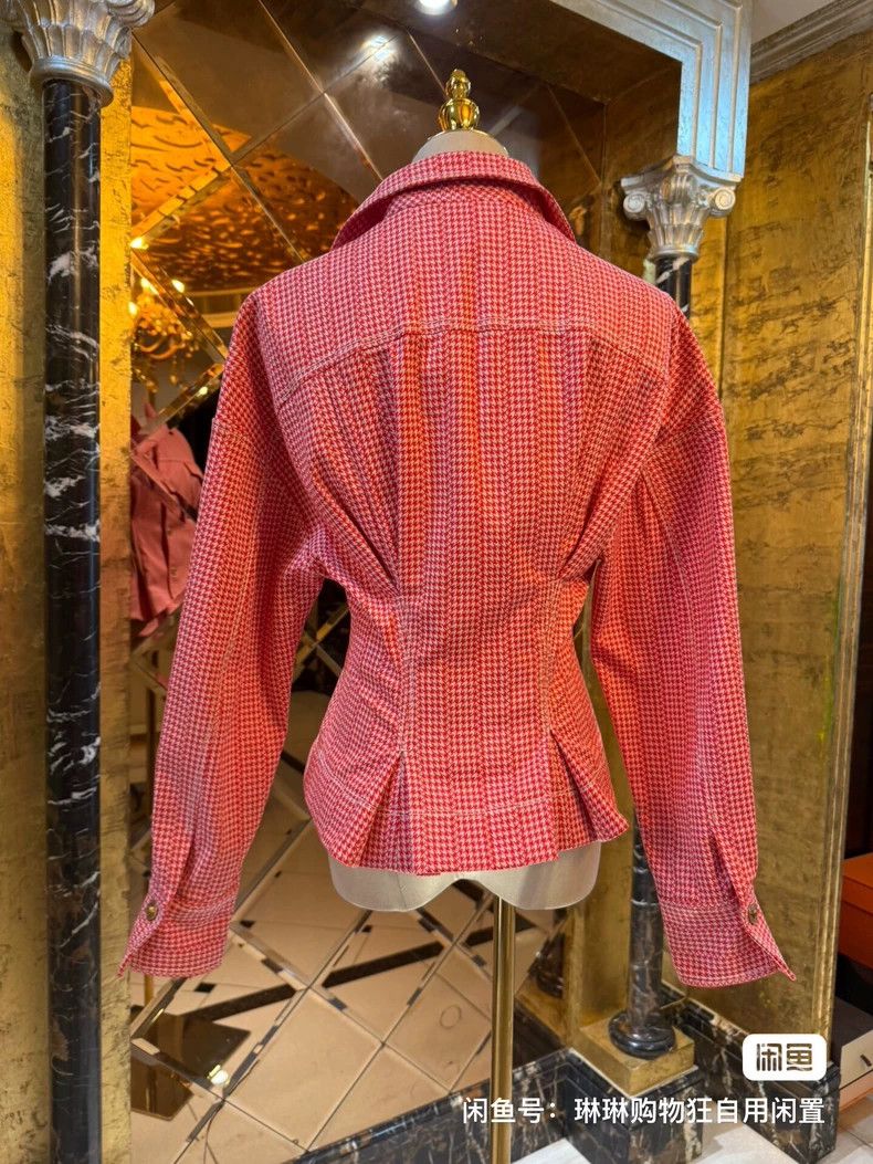 Versace Versace Houndstooth three-dimensional bust, double zipper, Size M / US 6-8 / IT 42-44 - 6 Thumbnail