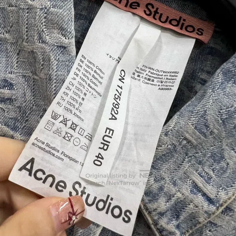 Acne Studios Acne Studios SS24 Embroidered Full Print Denim Jacket Size US XXS / EU 40 - 3 Thumbnail